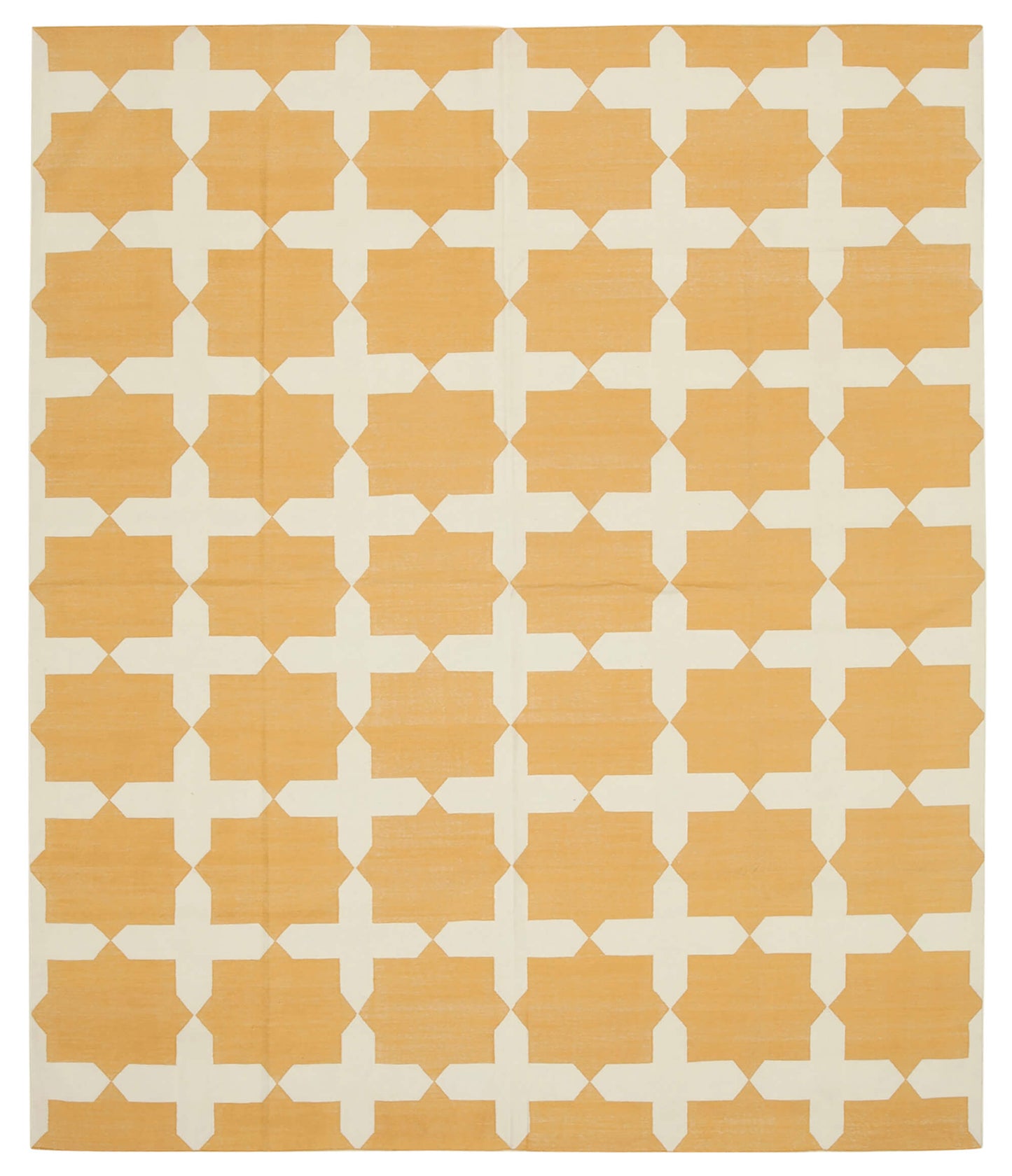 8x10 Yellow Dhurrie Rug - 32586