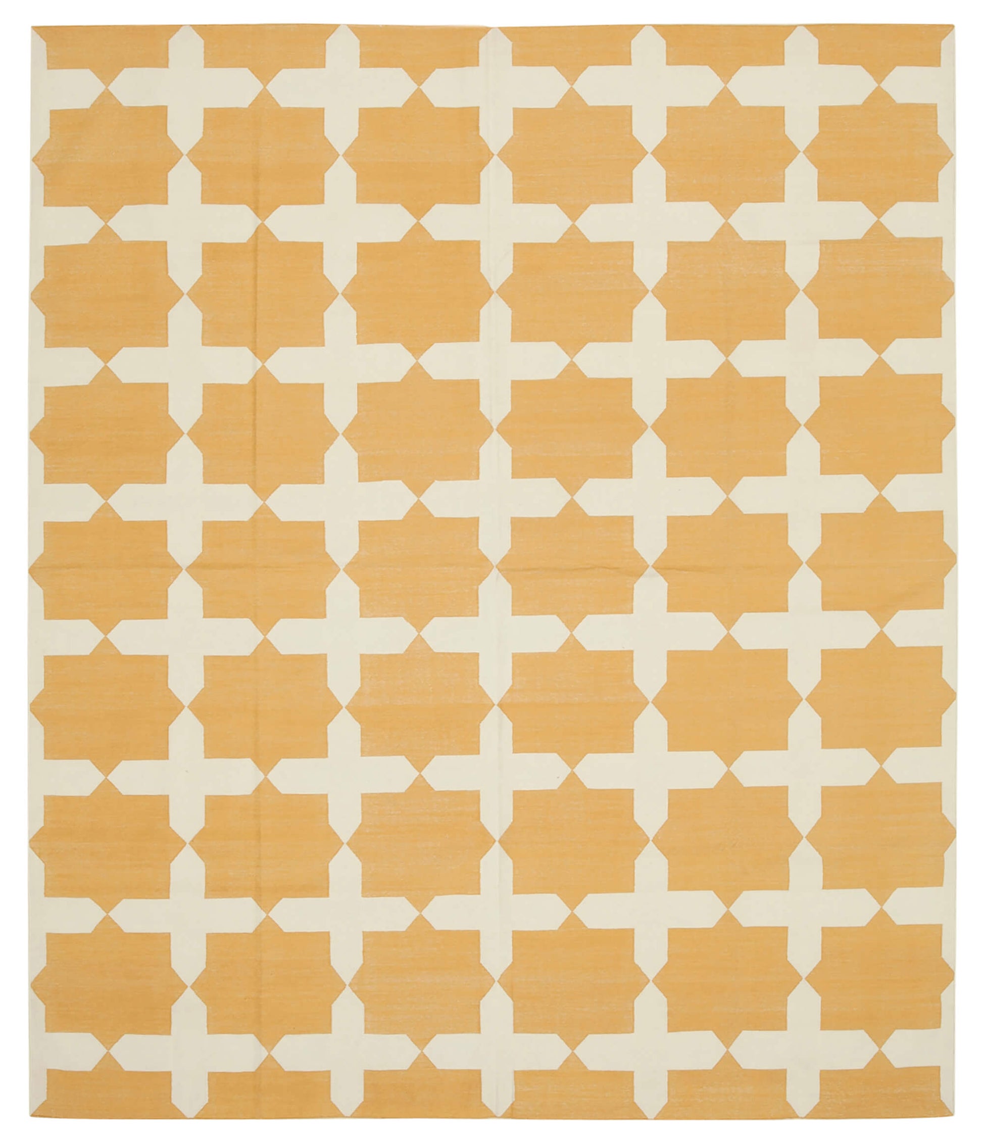 8x10 Yellow Dhurrie Rug - 32586