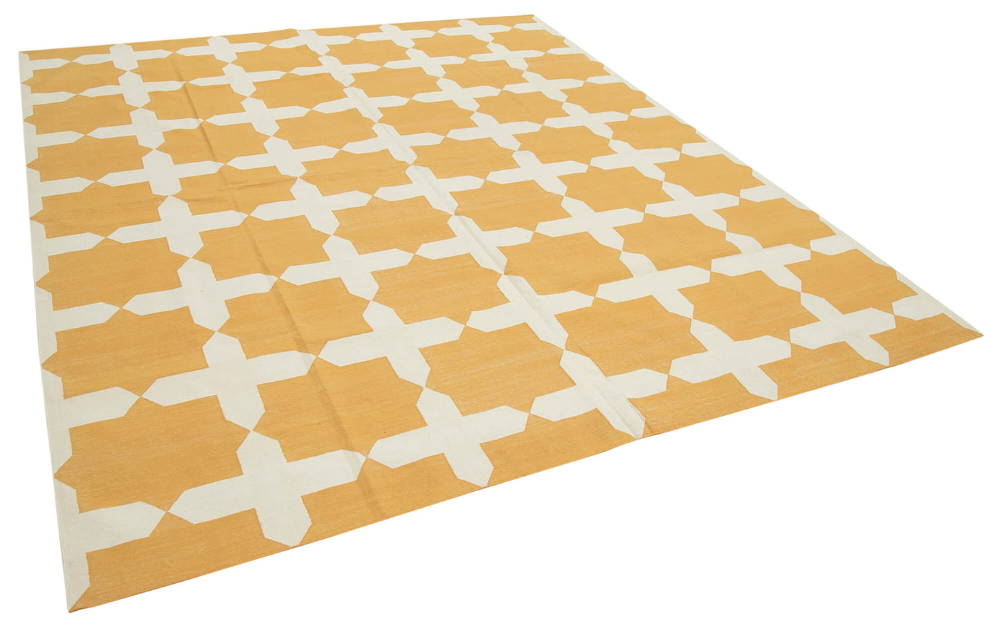 8x10 Yellow Dhurrie Rug - 32586