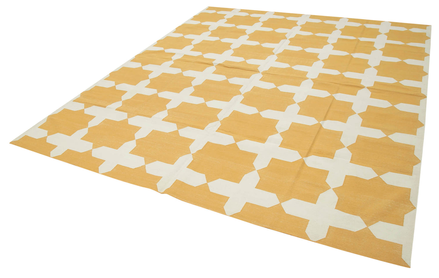 8x10 Yellow Dhurrie Rug - 32586