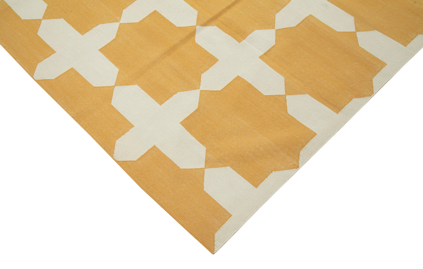 8x10 Yellow Dhurrie Rug - 32586