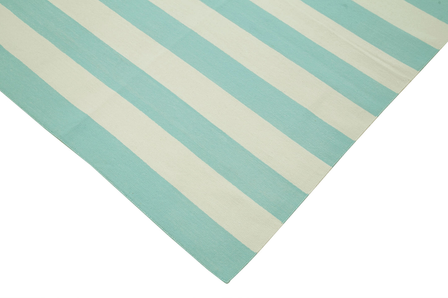 8x10 Turquoise Dhurrie Rug - 32590