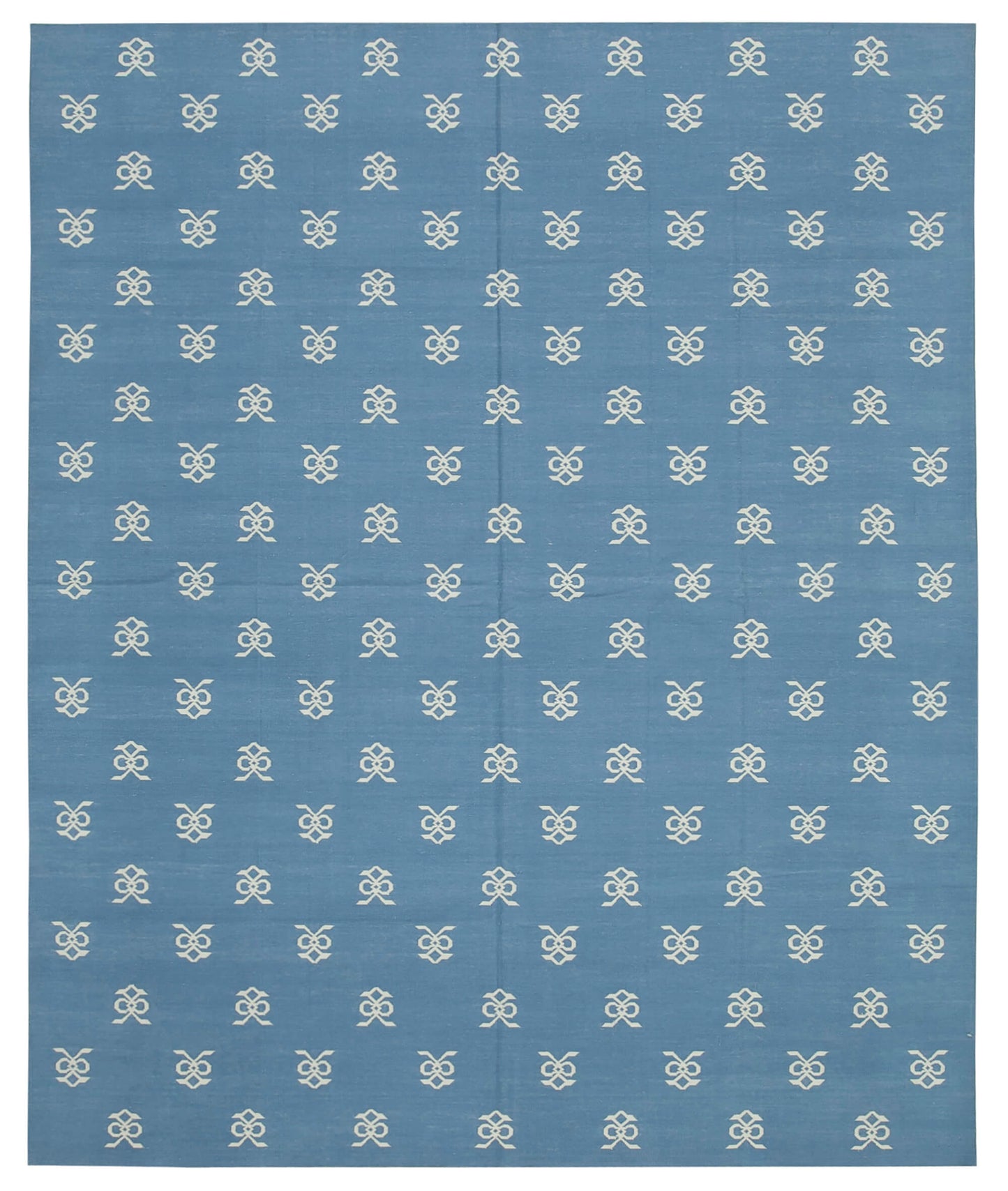 8x10 Blue Dhurrie Rug - 32593