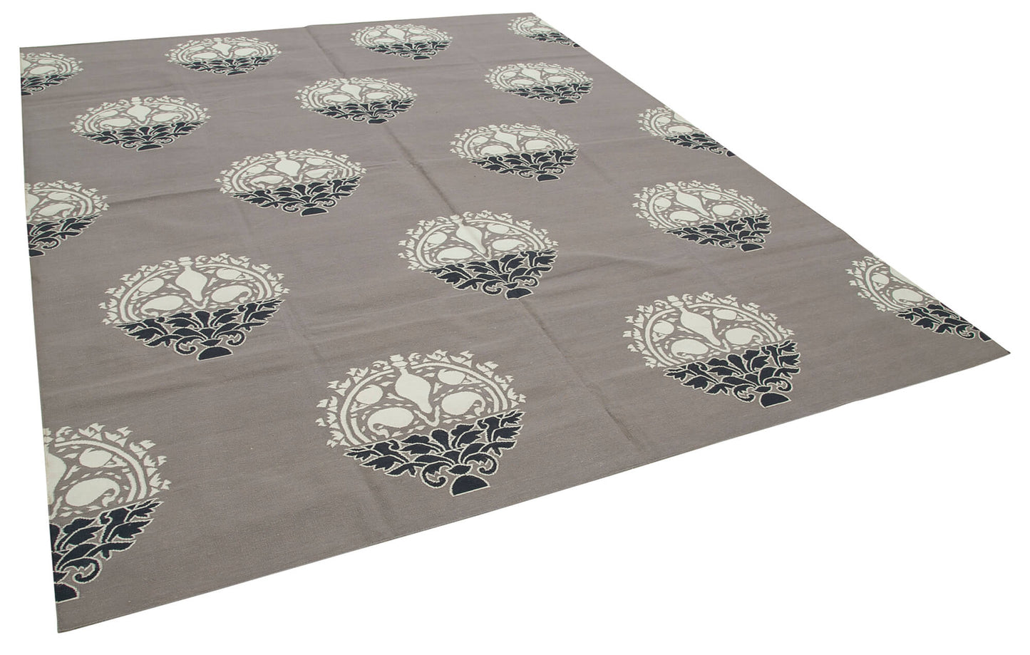 8x10 Grey Dhurrie Rug - 32597