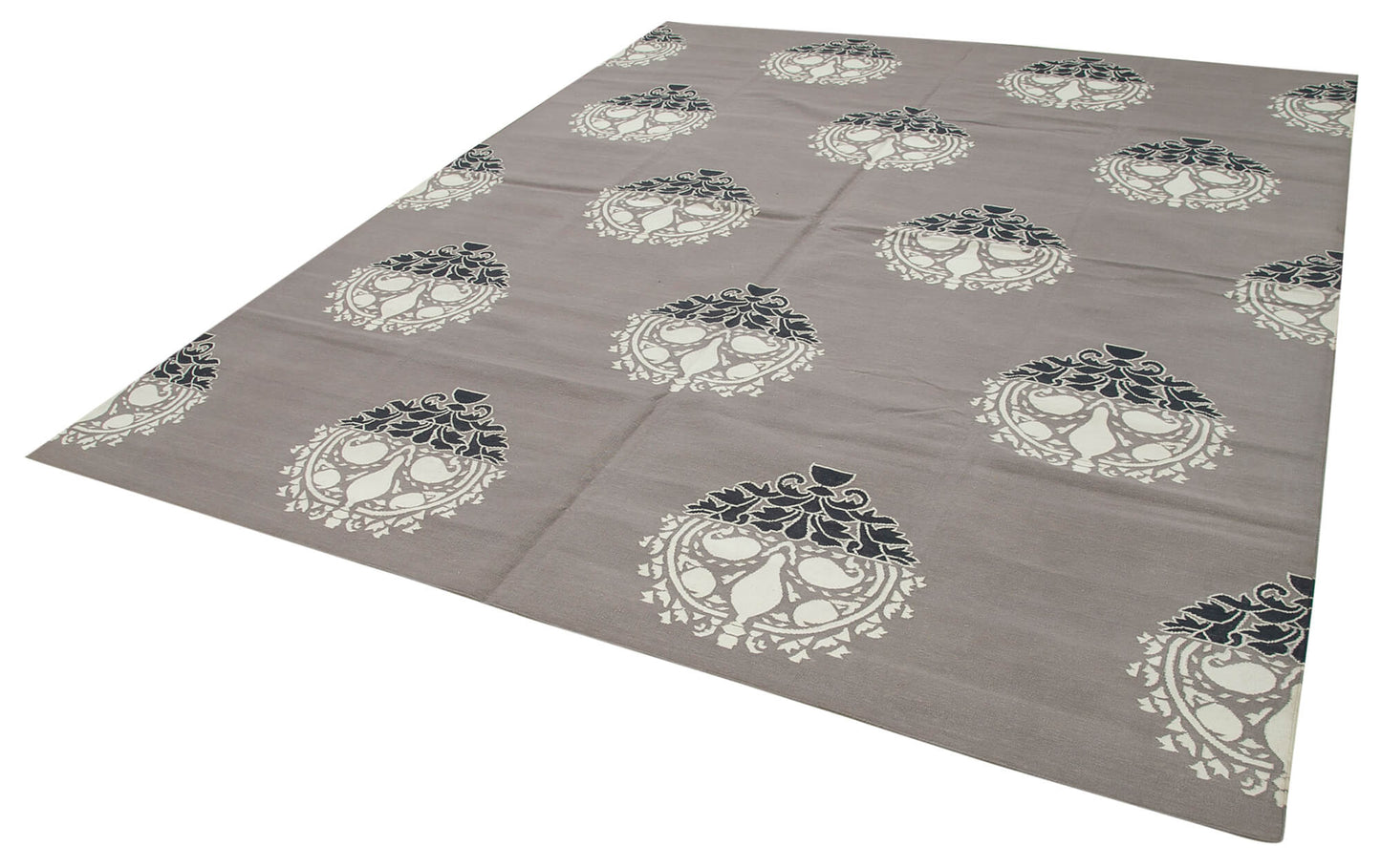 8x10 Grey Dhurrie Rug - 32597