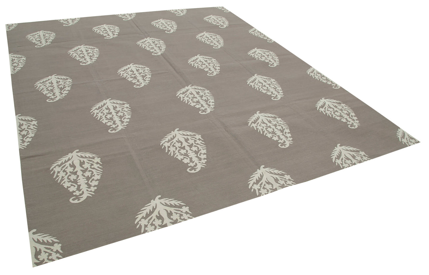 8x10 Grey Dhurrie Rug - 32600