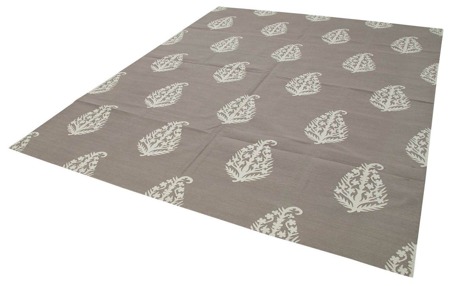 8x10 Grey Dhurrie Rug - 32600