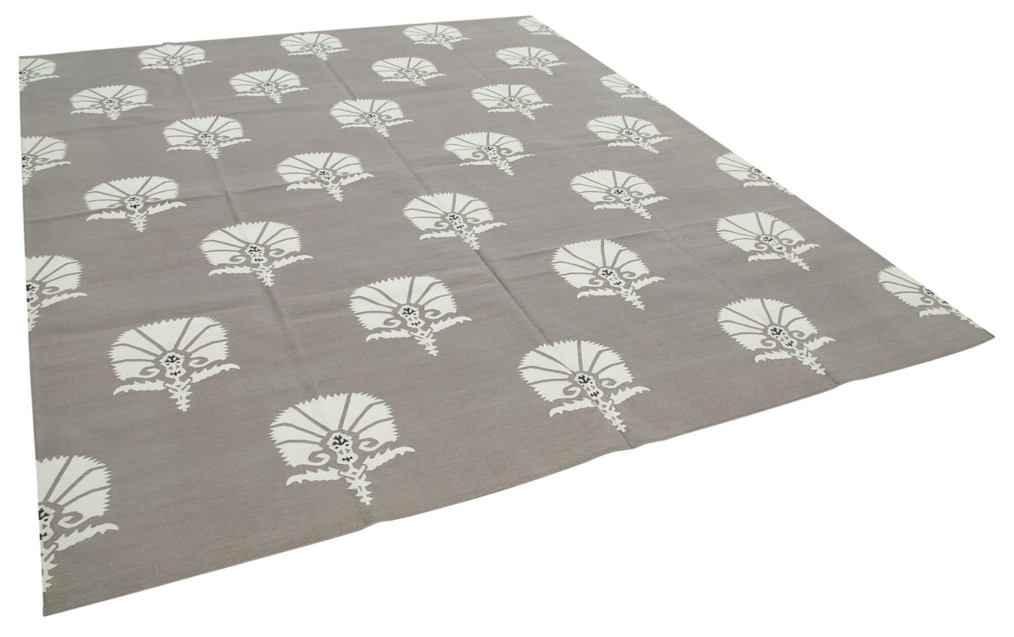 8x10 Grey Dhurrie Rug - 32601