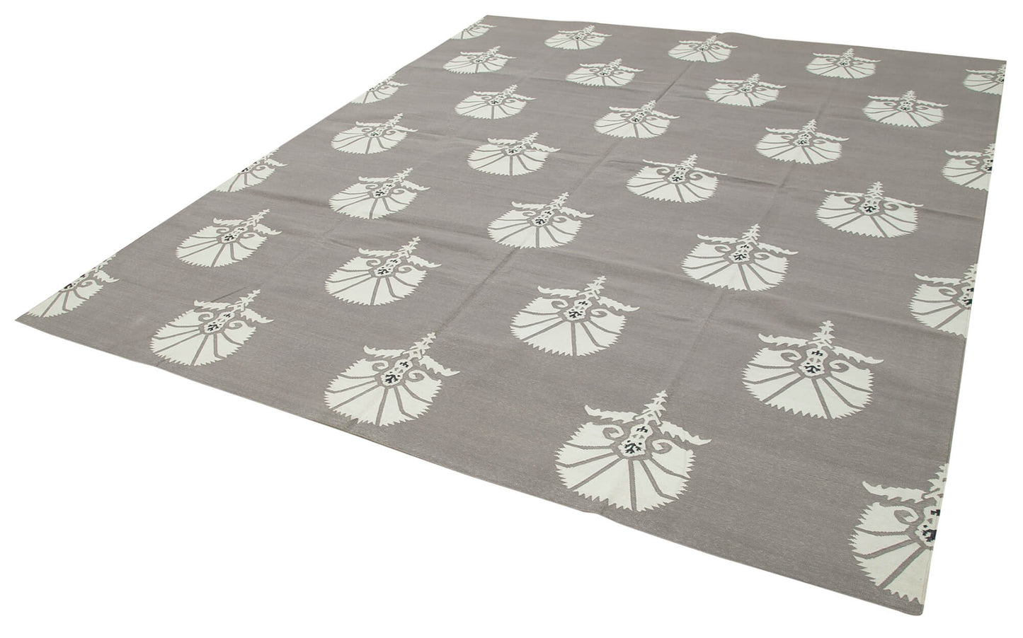 8x10 Grey Dhurrie Rug - 32601