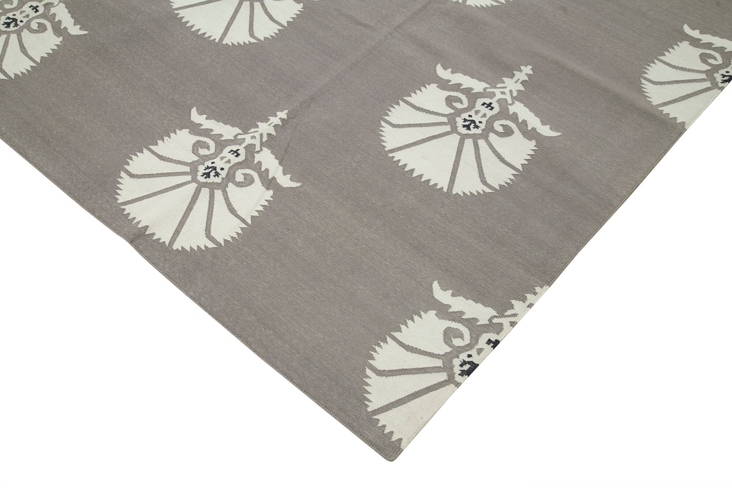 8x10 Grey Dhurrie Rug - 32601