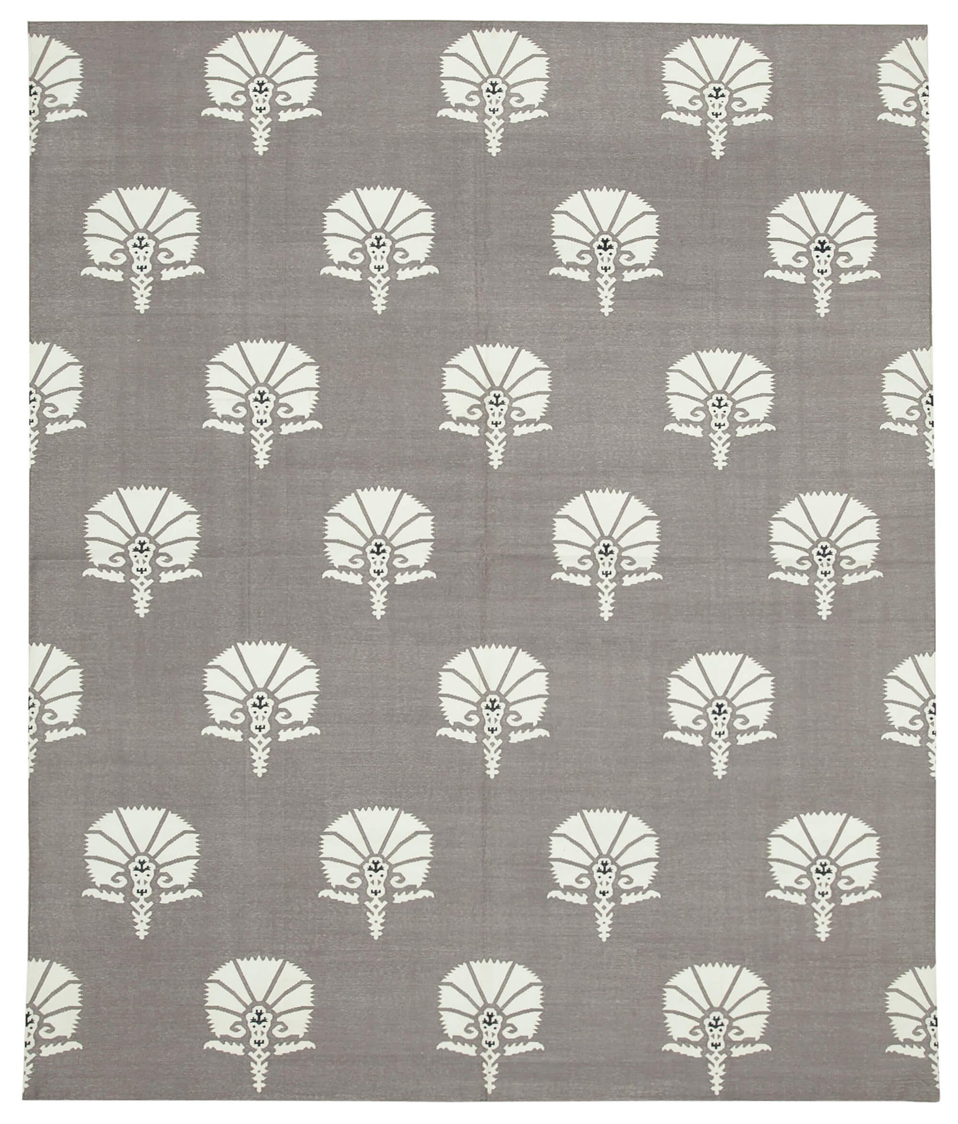 8x10 Grey Dhurrie Rug - 32602