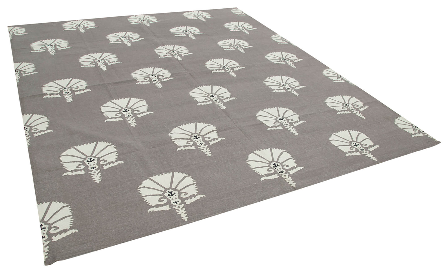 8x10 Grey Dhurrie Rug - 32602