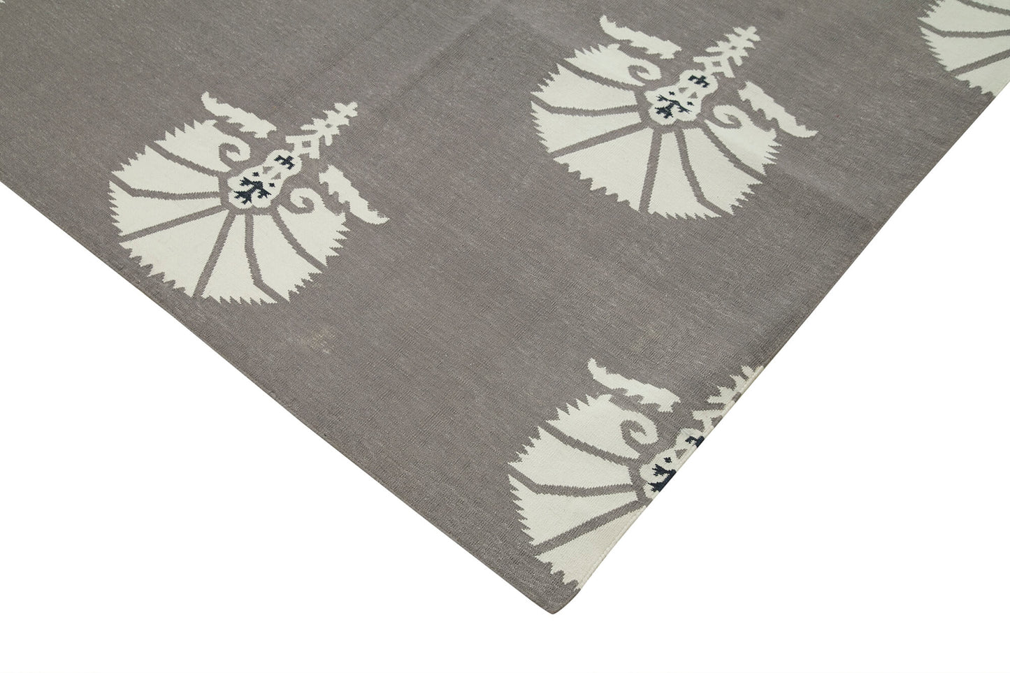 8x10 Grey Dhurrie Rug - 32602