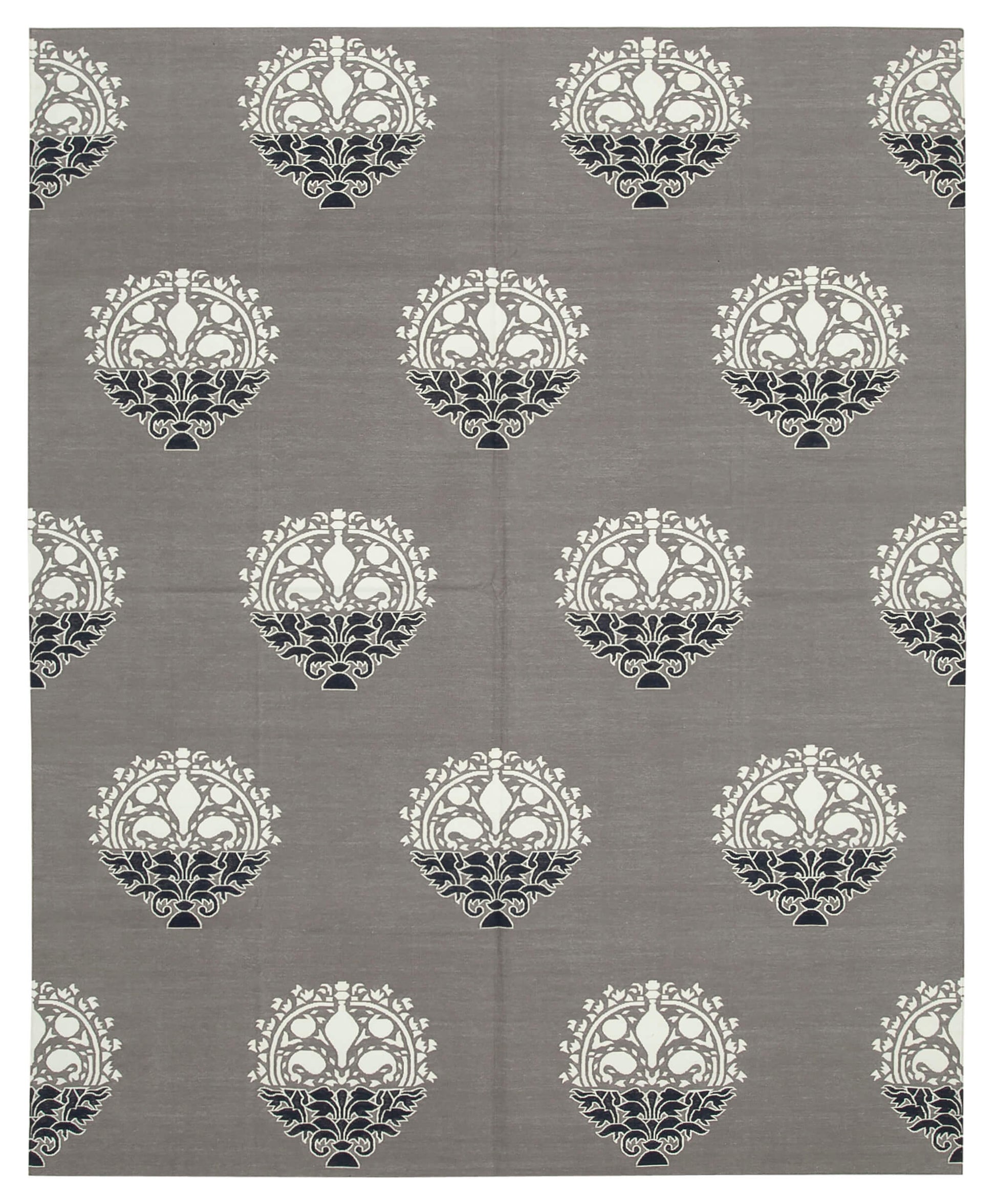 8x10 Grey Dhurrie Rug - 32611