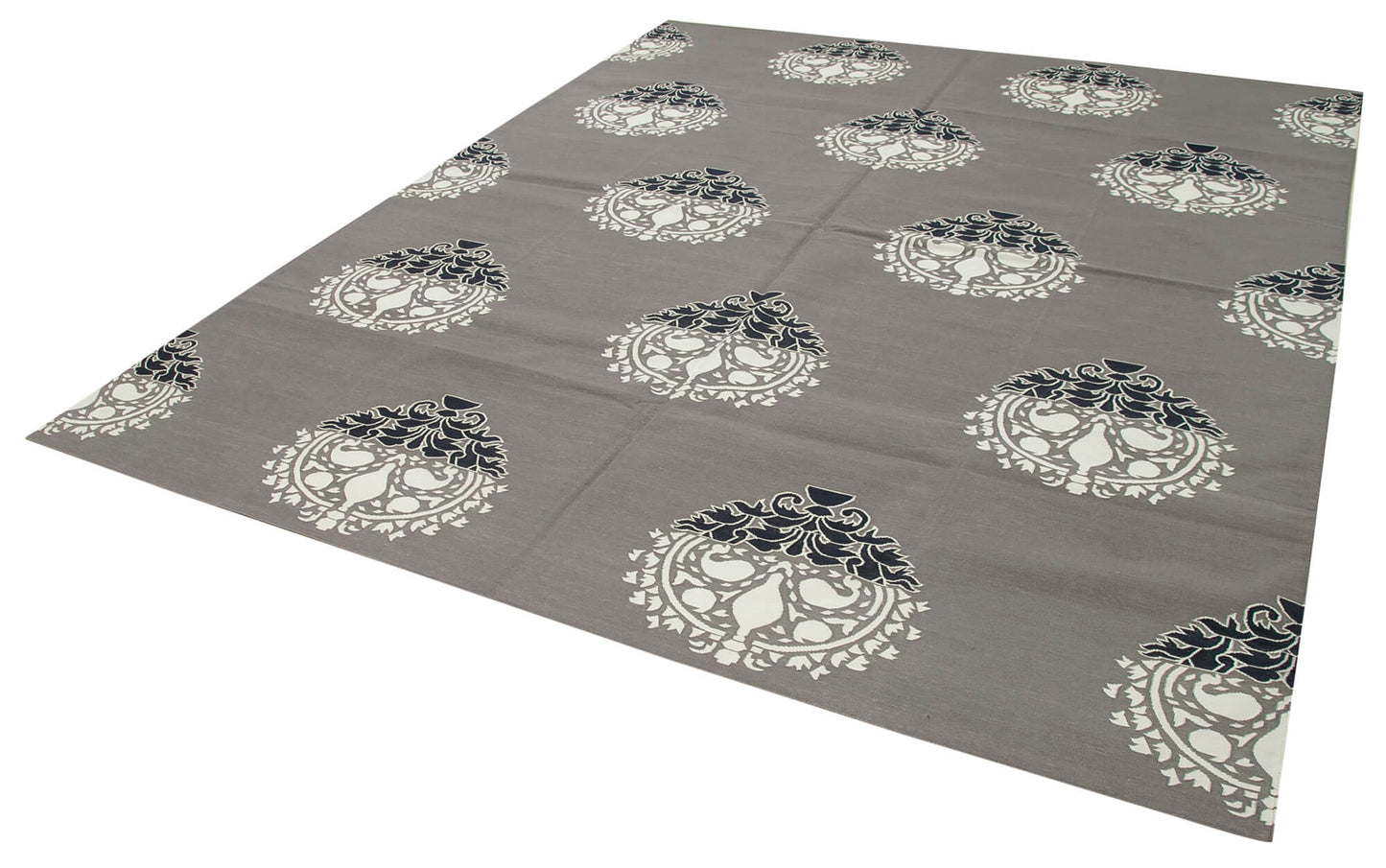 8x10 Grey Dhurrie Rug - 32611