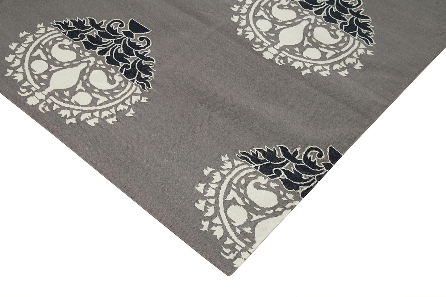 8x10 Grey Dhurrie Rug - 32611