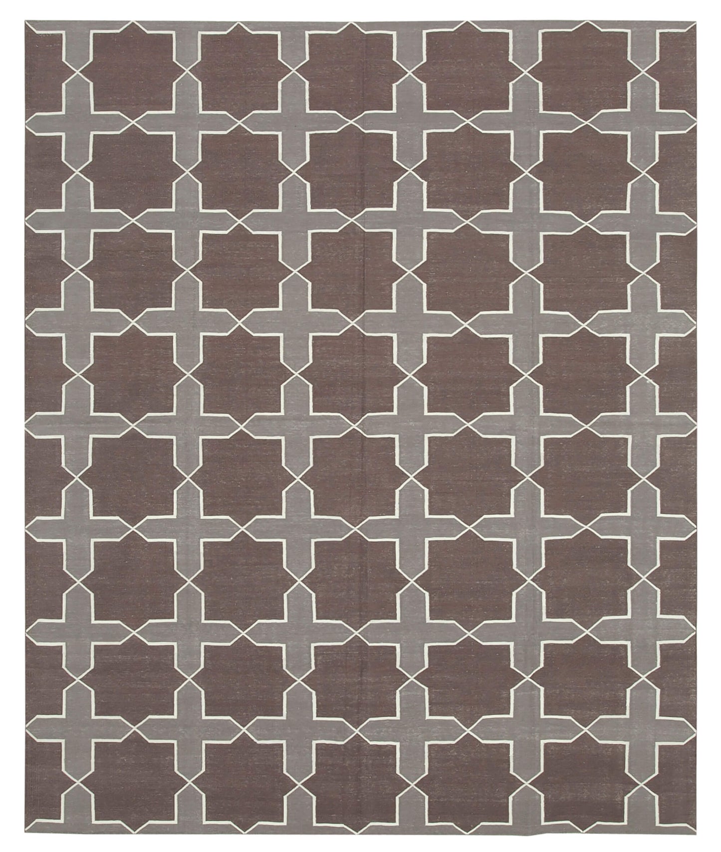 8x10 Brown Dhurrie Rug - 32613