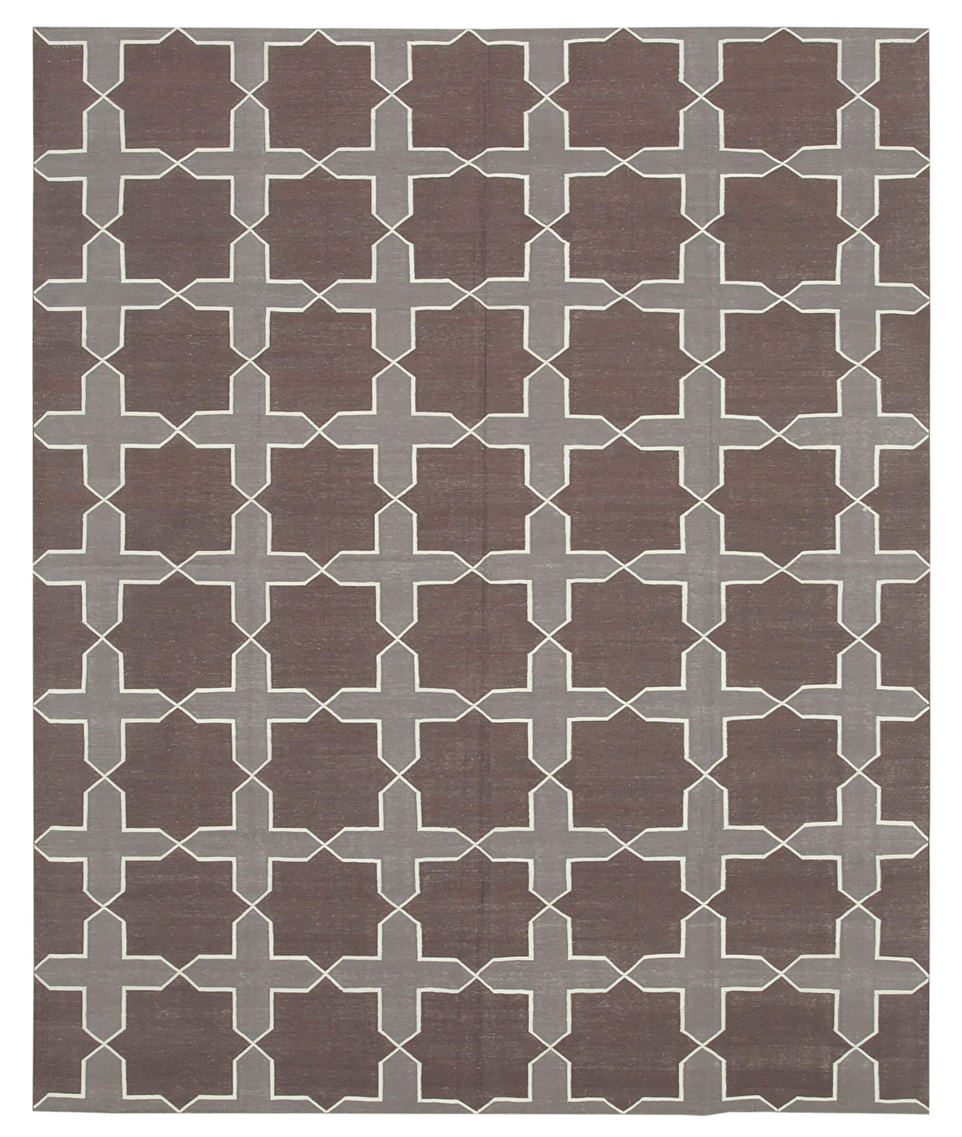 8x10 Brown Dhurrie Rug - 32613