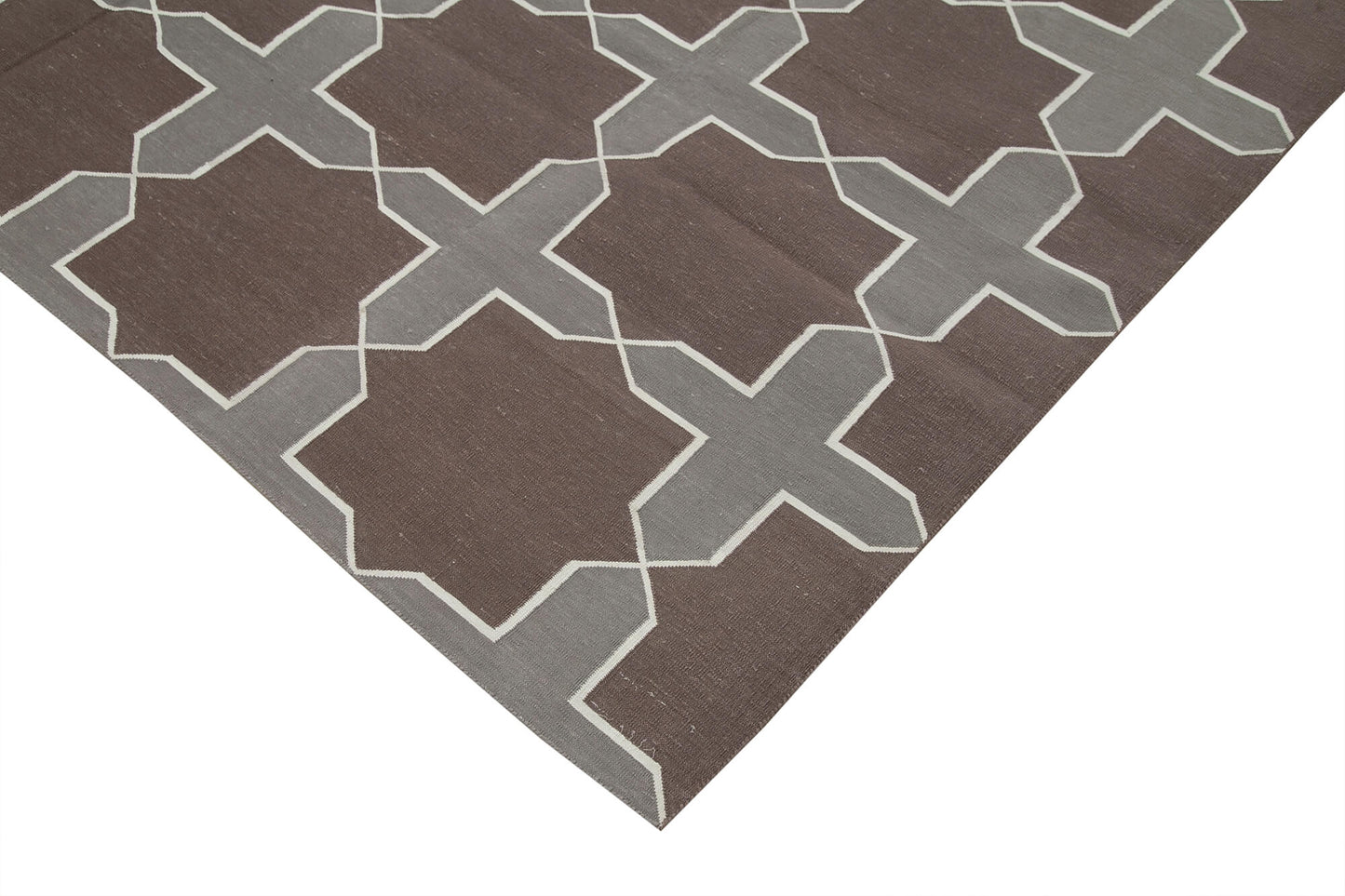 8x10 Brown Dhurrie Rug - 32613