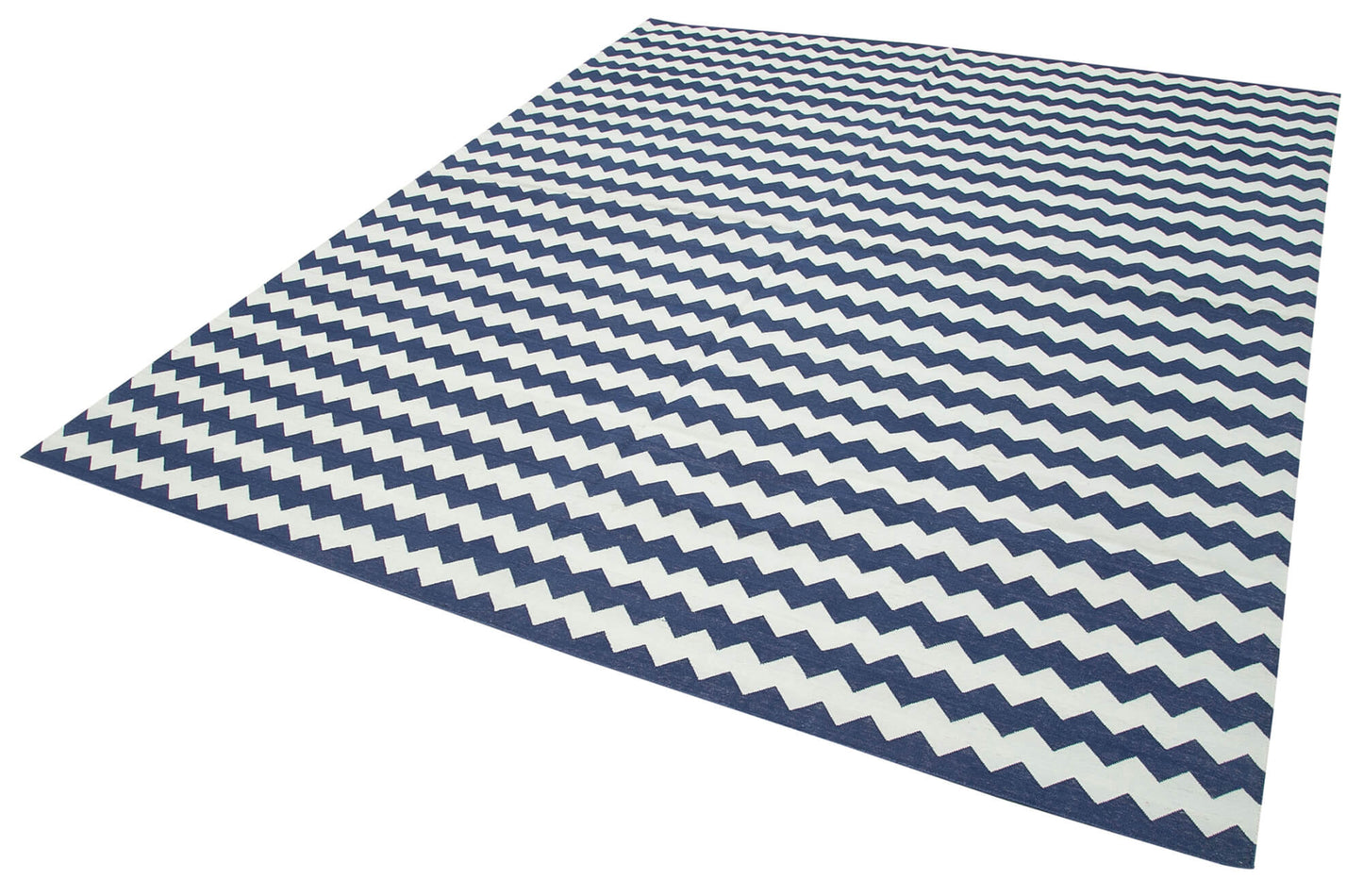 8x10 Blue Dhurrie Rug - 32614