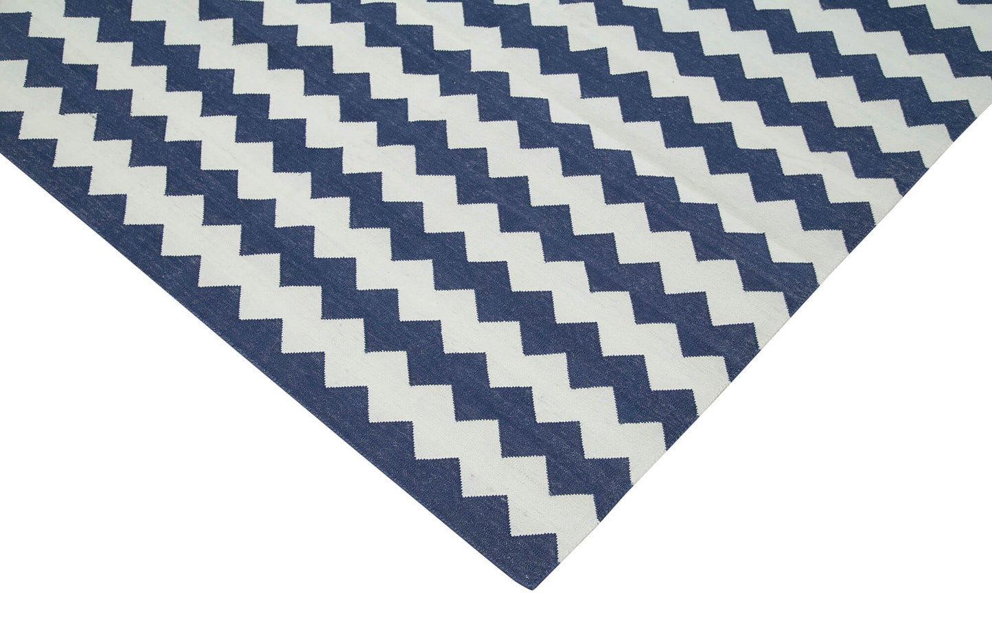 8x10 Blue Dhurrie Rug - 32614