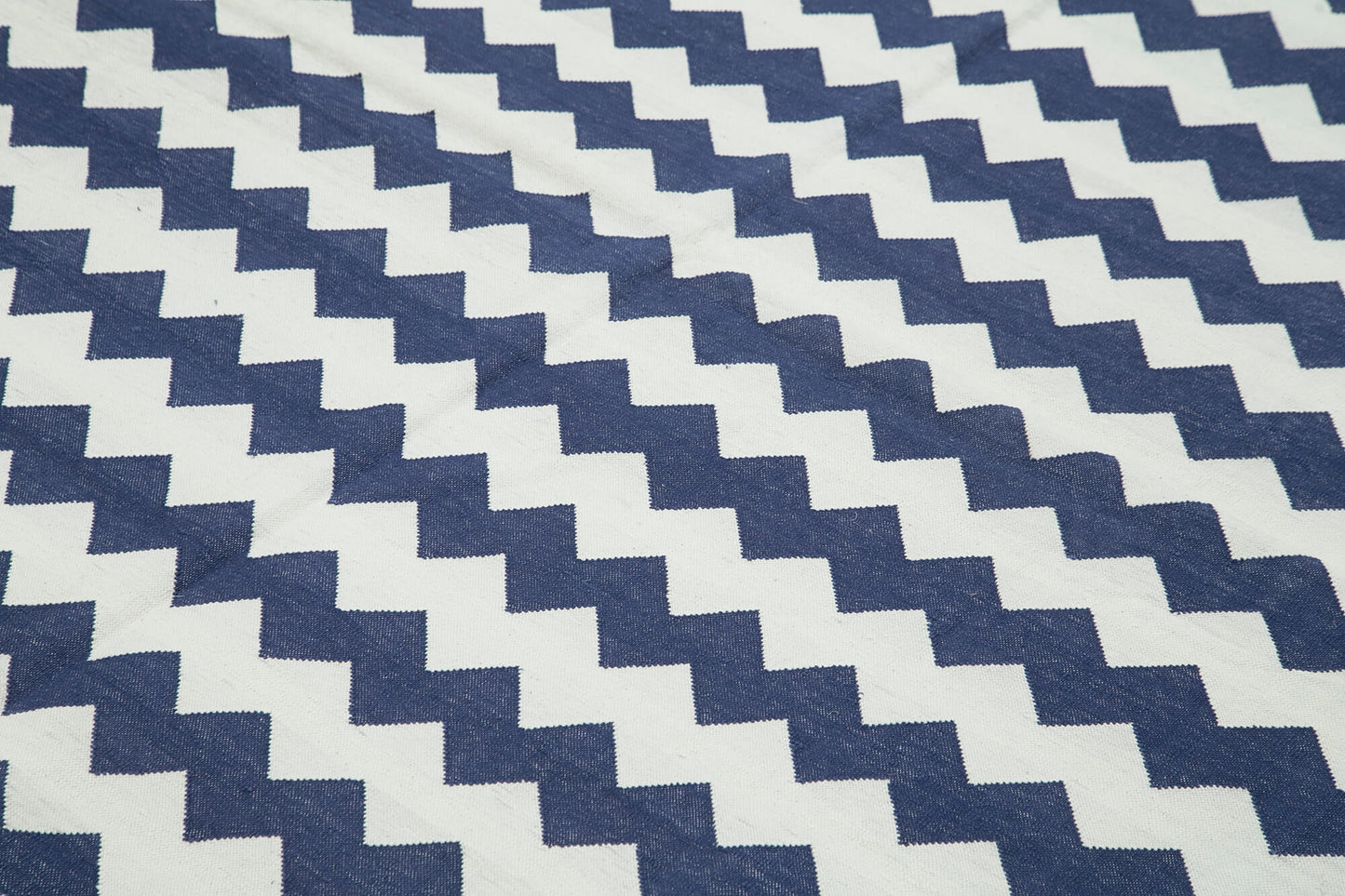 8x10 Blue Dhurrie Rug - 32614