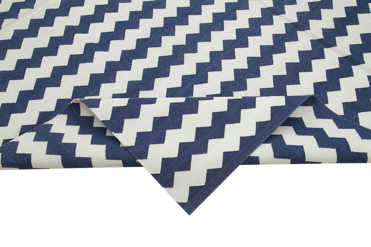 8x10 Blue Dhurrie Rug - 32614