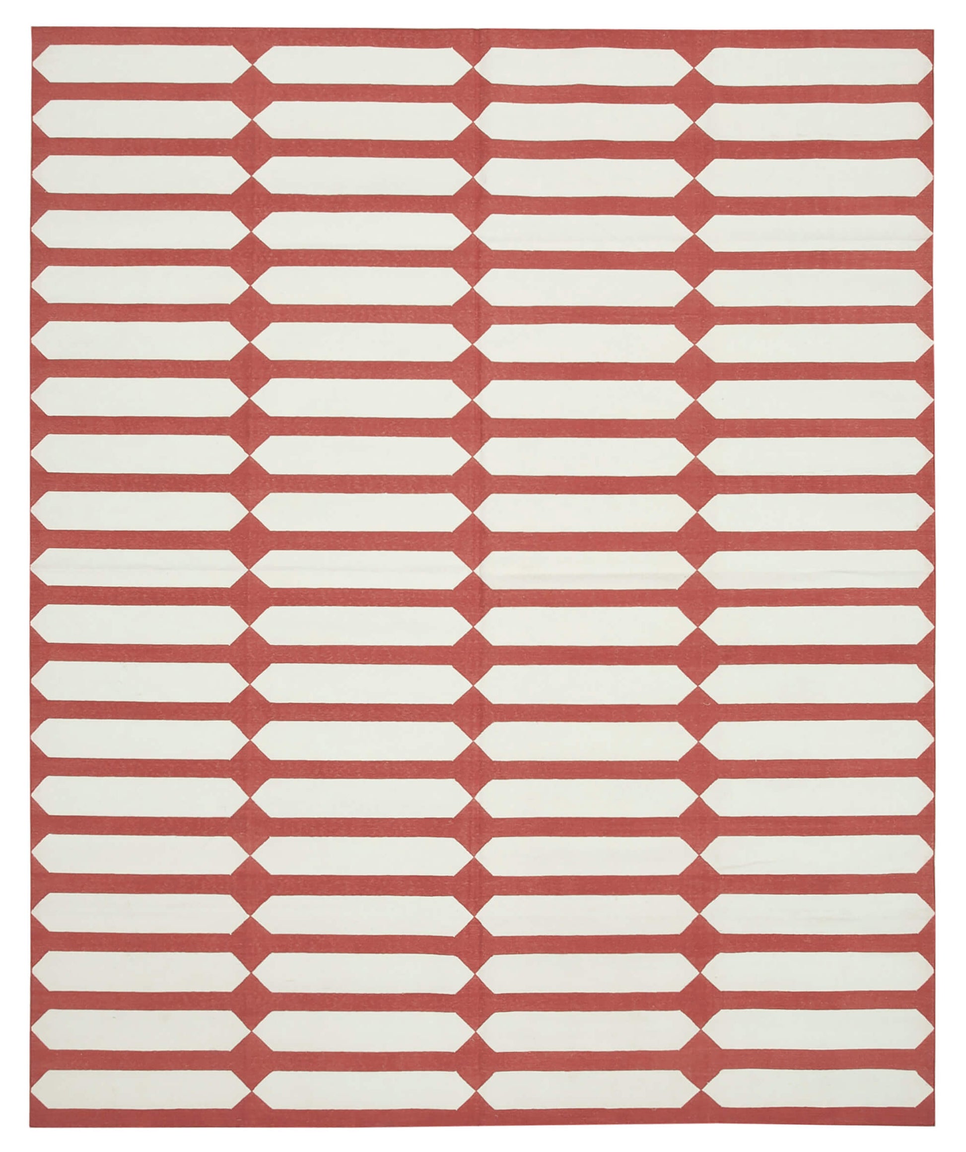 8x10 Red Dhurrie Rug - 32620