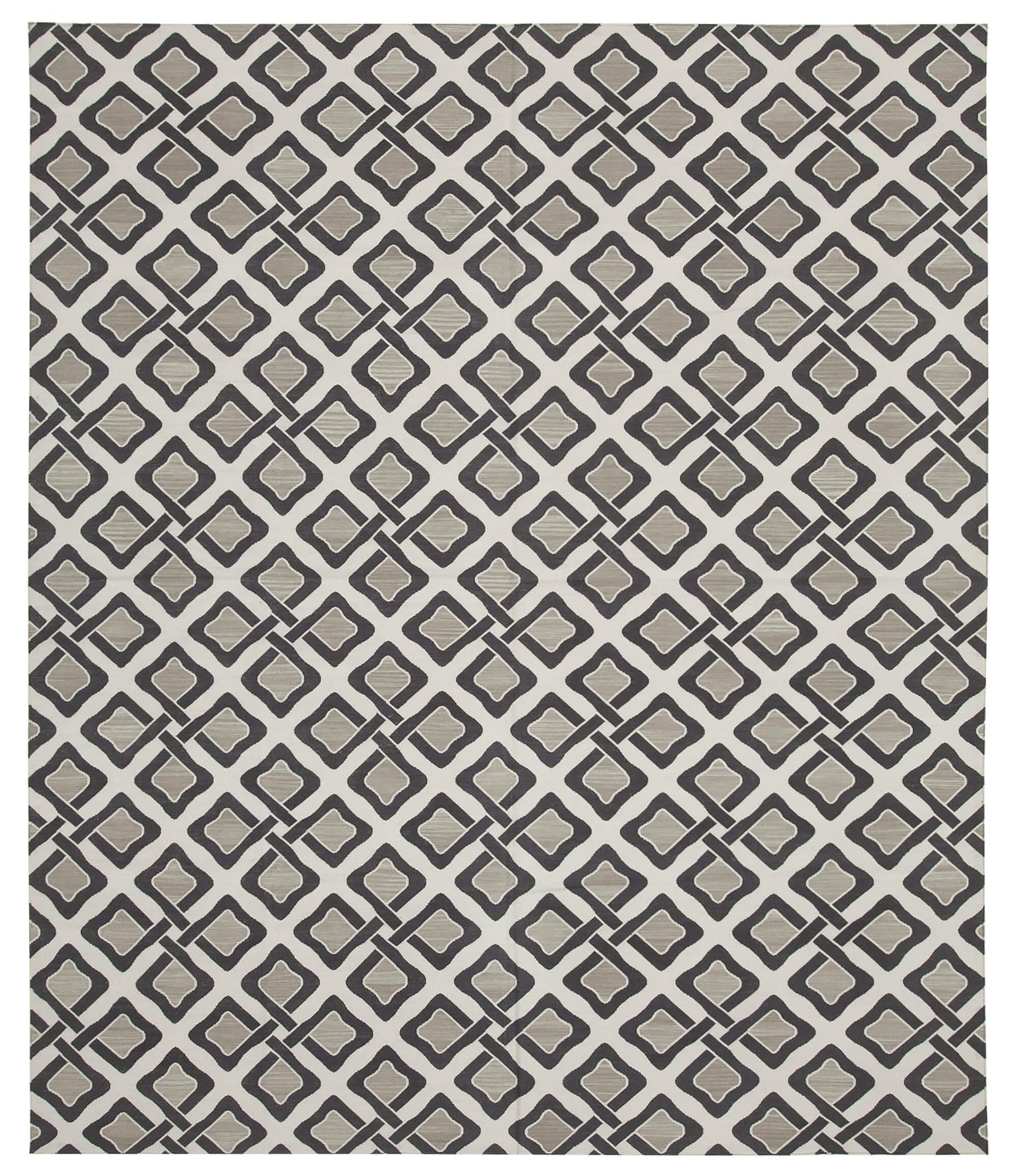 8x10 Grey Dhurrie Rug - 32622