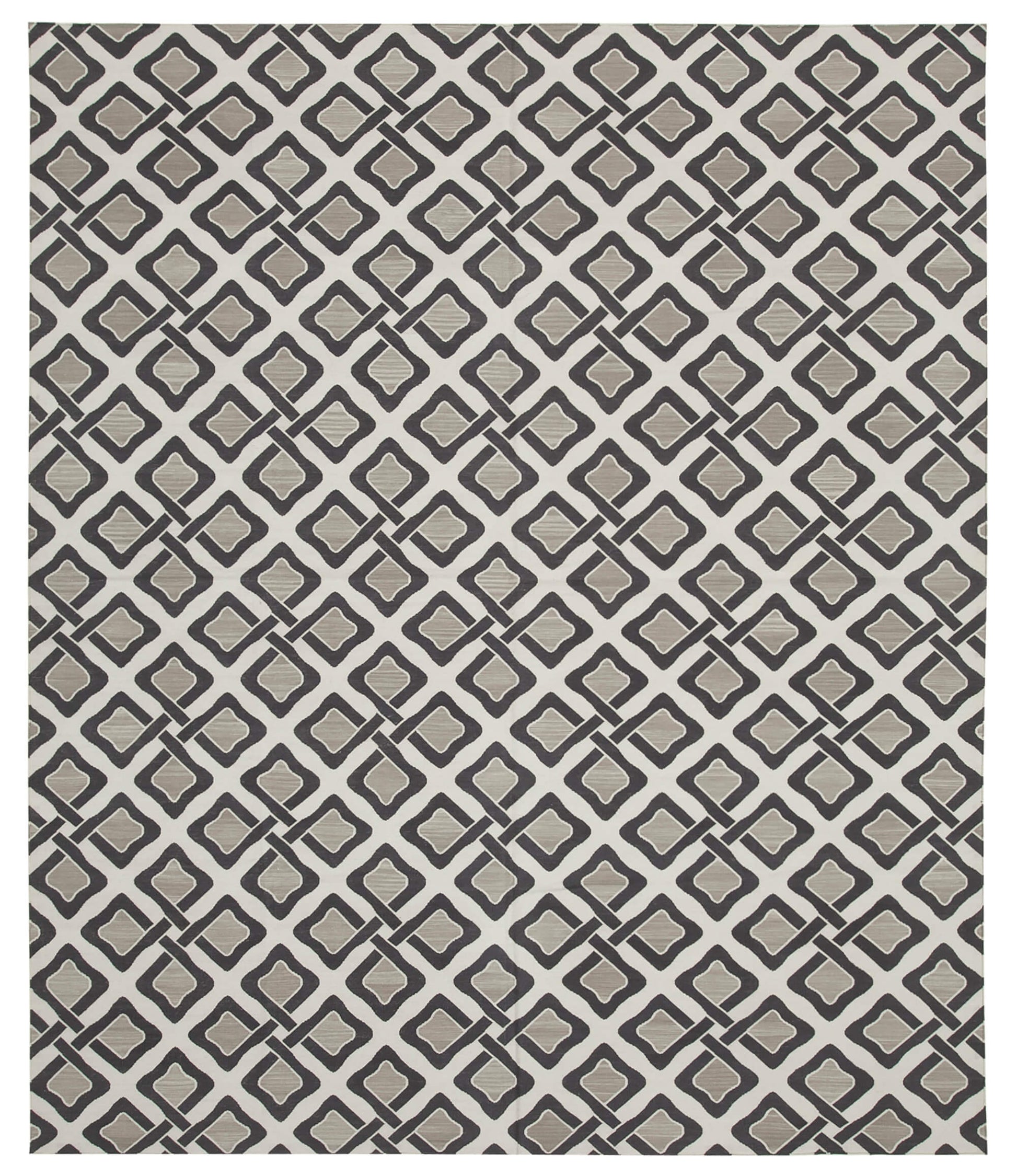 8x10 Grey Dhurrie Rug - 32622