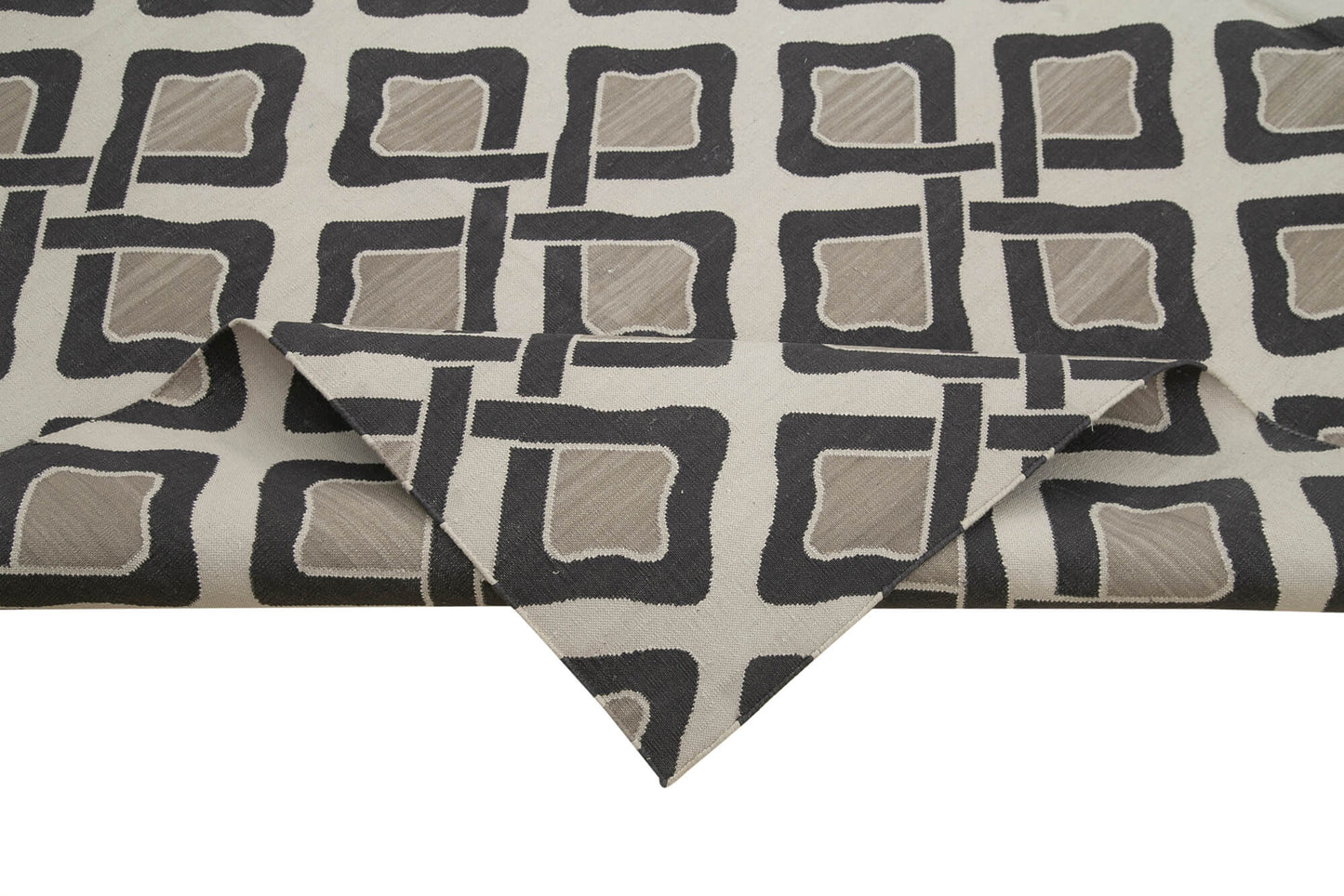 8x10 Grey Dhurrie Rug - 32622