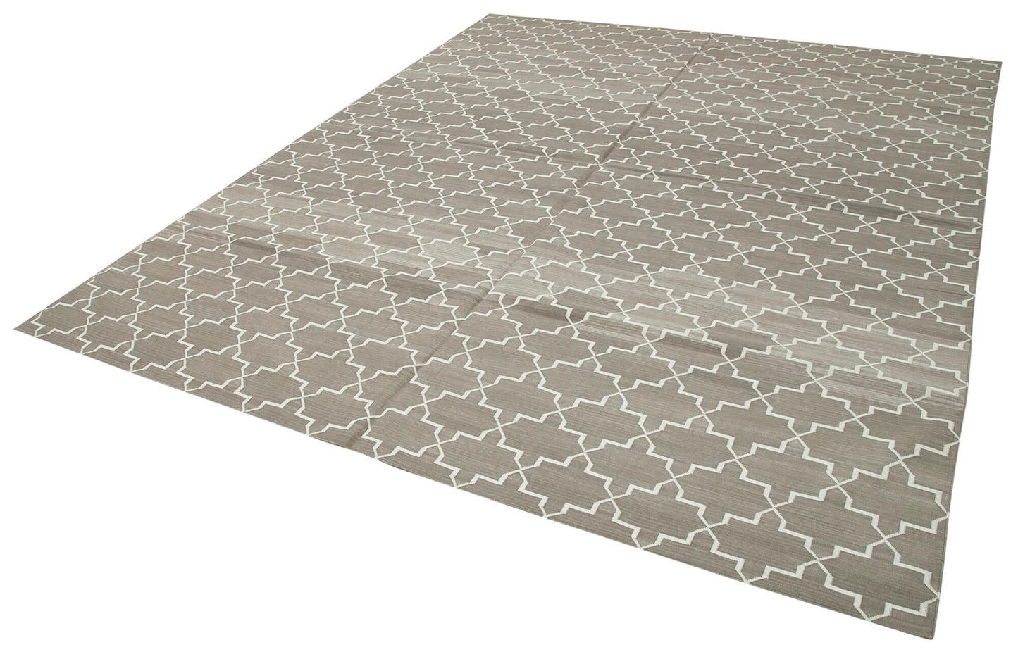 8x10 Grey Dhurrie Rug - 32623