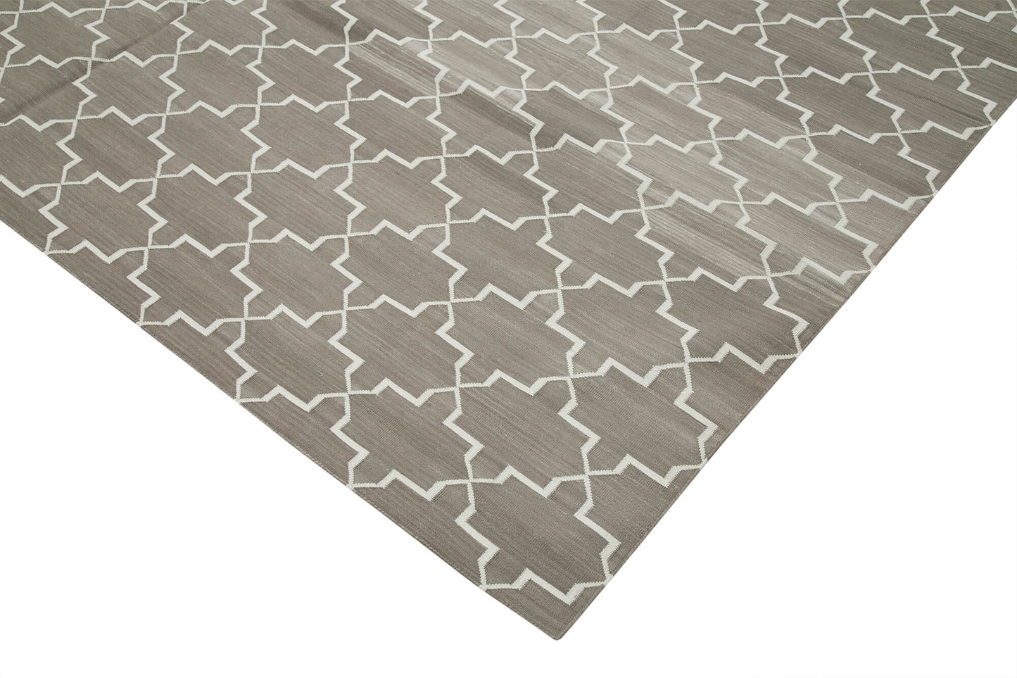 8x10 Grey Dhurrie Rug - 32623