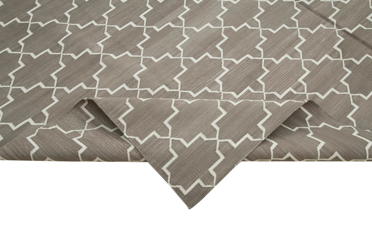 8x10 Grey Dhurrie Rug - 32623