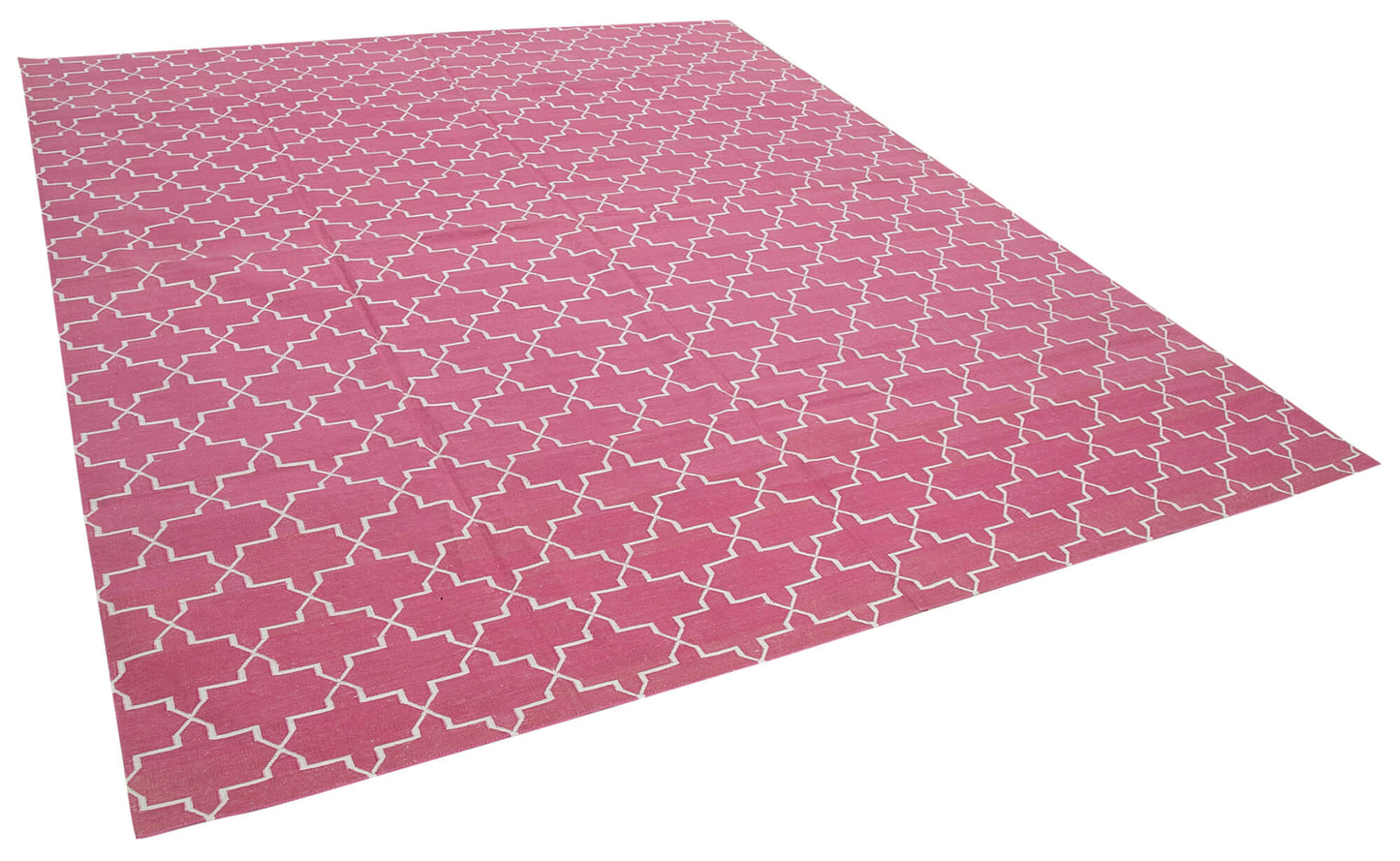 8x10 Pink Dhurrie Rug - 32628