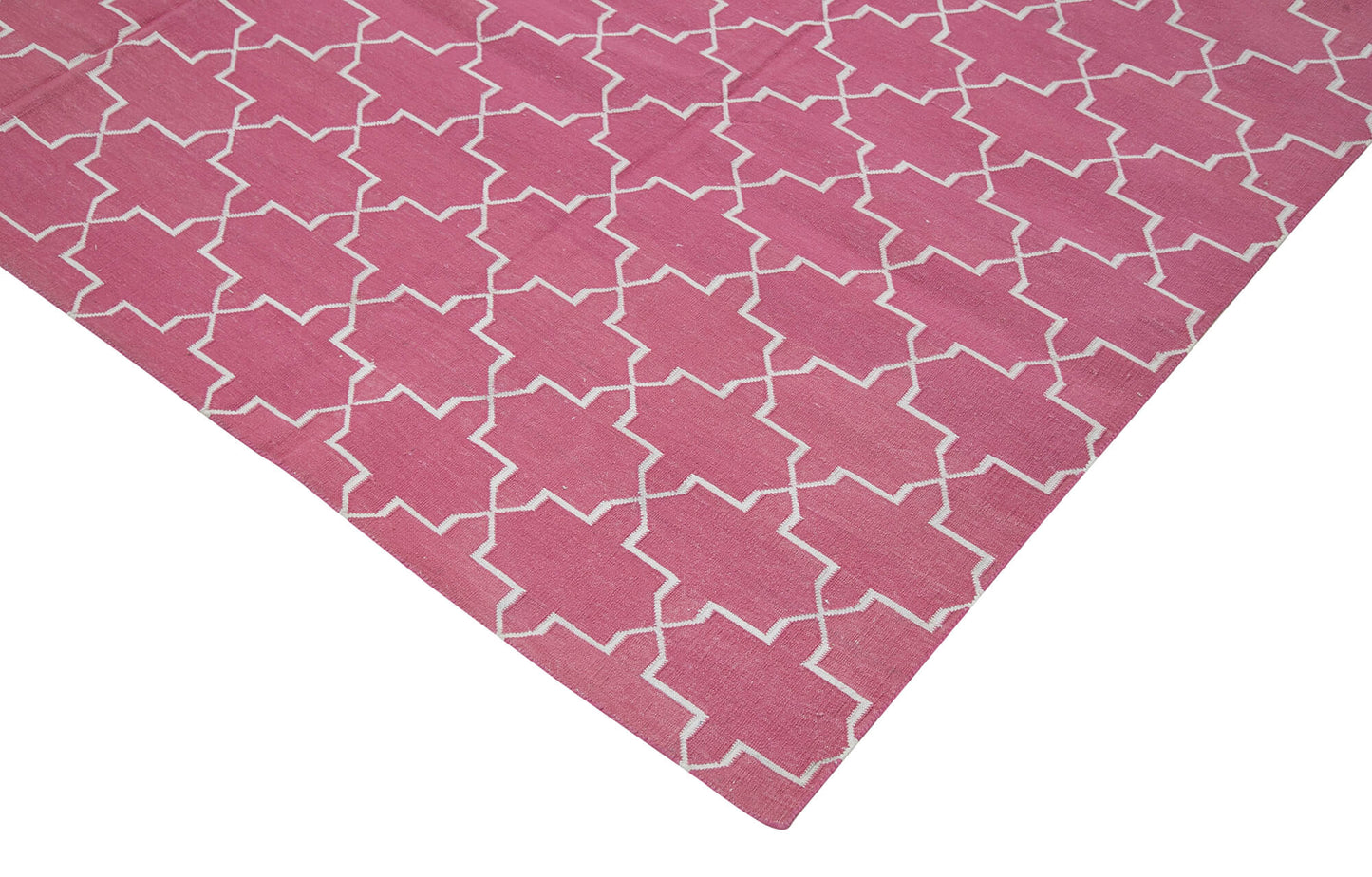 8x10 Pink Dhurrie Rug - 32628