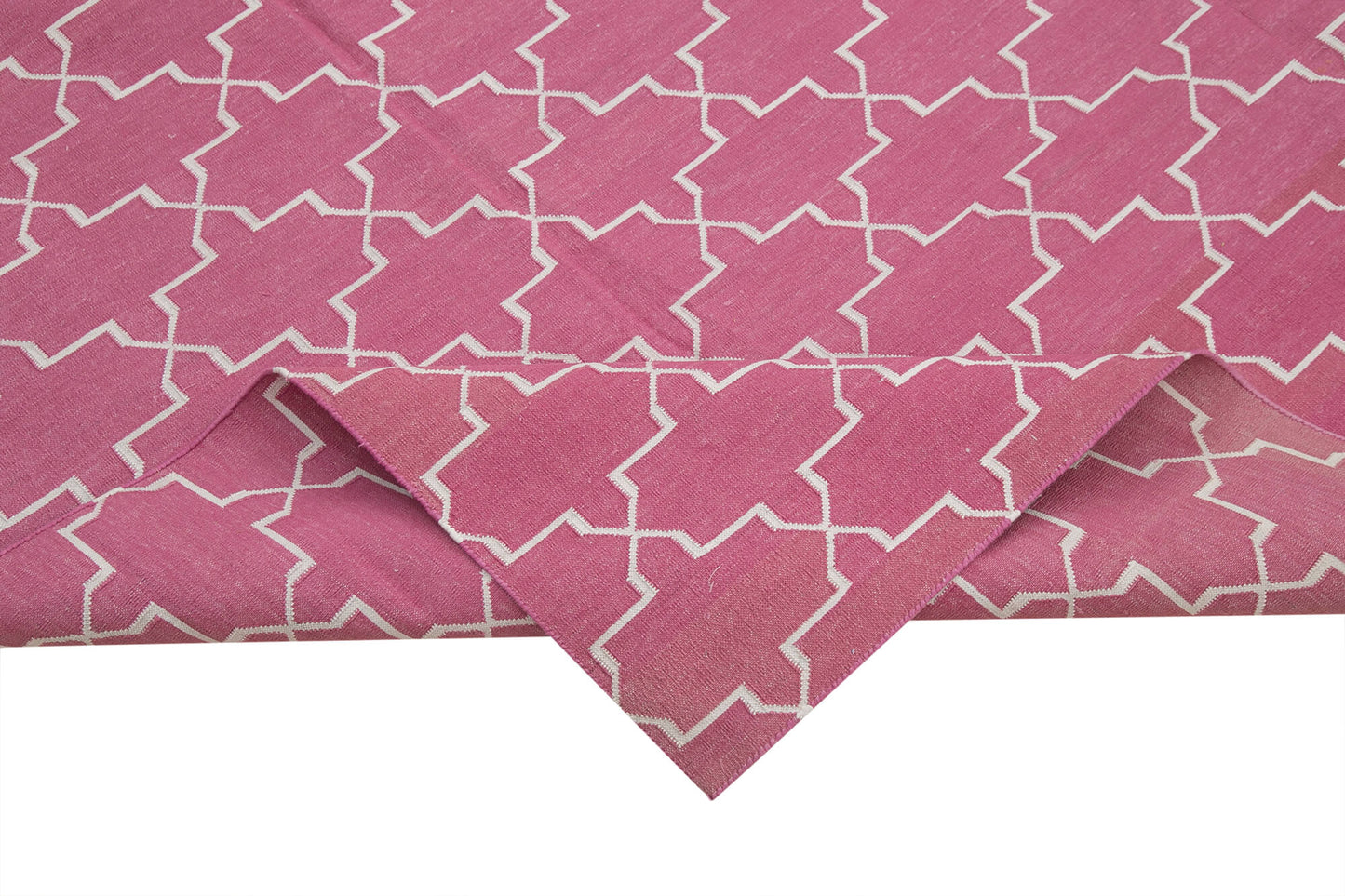 8x10 Pink Dhurrie Rug - 32628