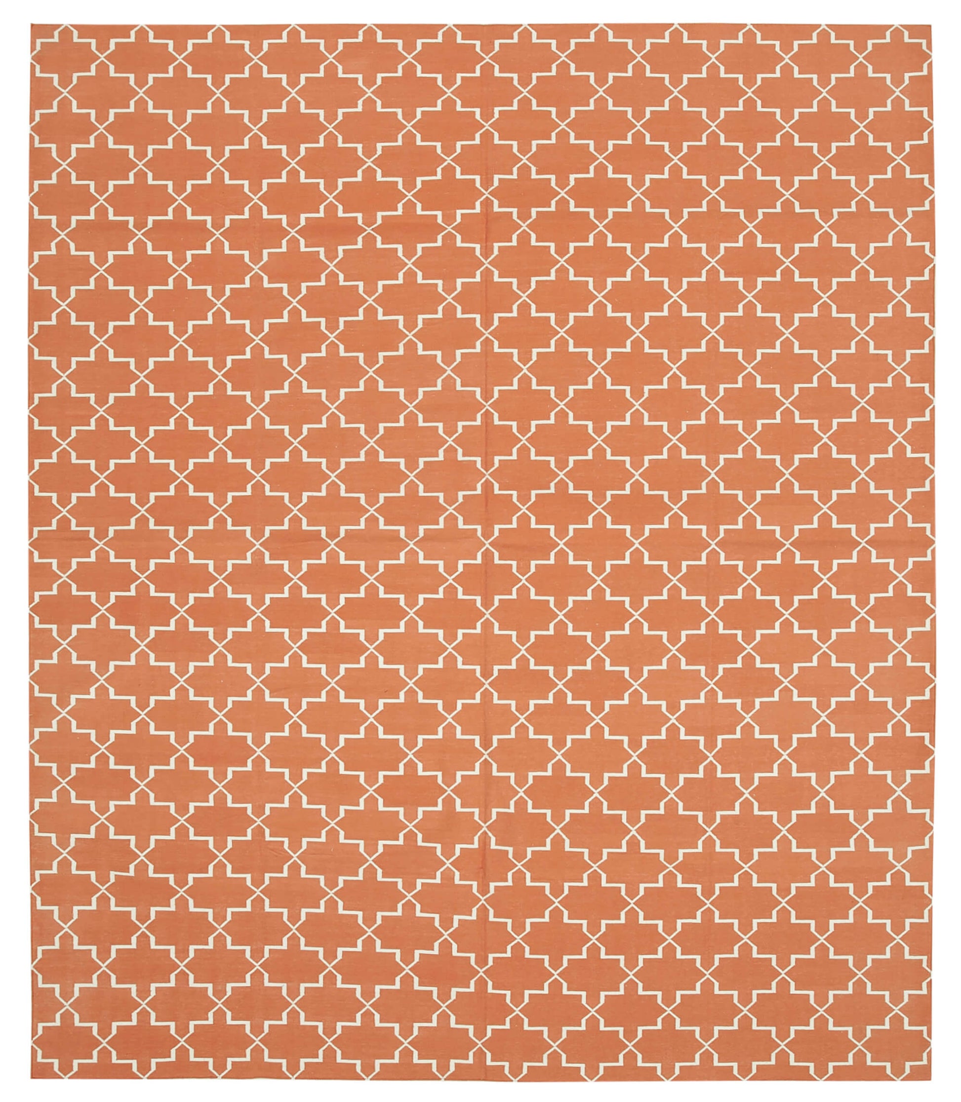 8x10 Orange Dhurrie Rug - 32632