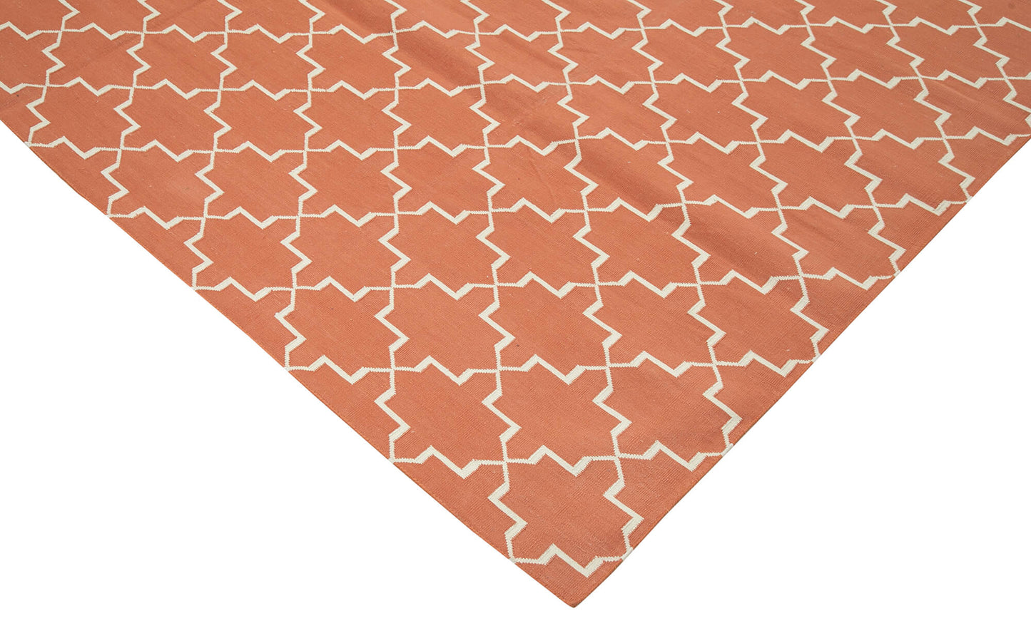 8x10 Orange Dhurrie Rug - 32632