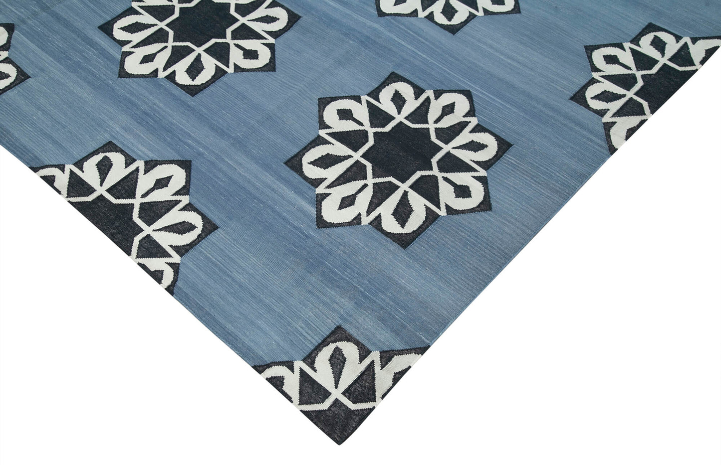 8x10 Blue Dhurrie Rug - 32637