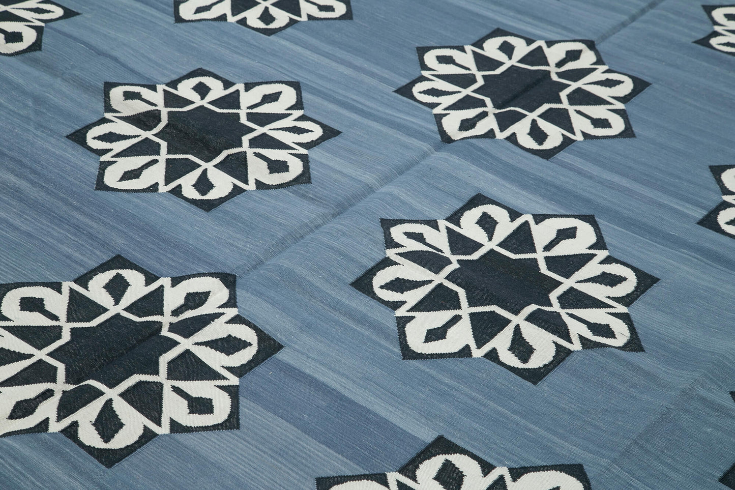 8x10 Blue Dhurrie Rug - 32637