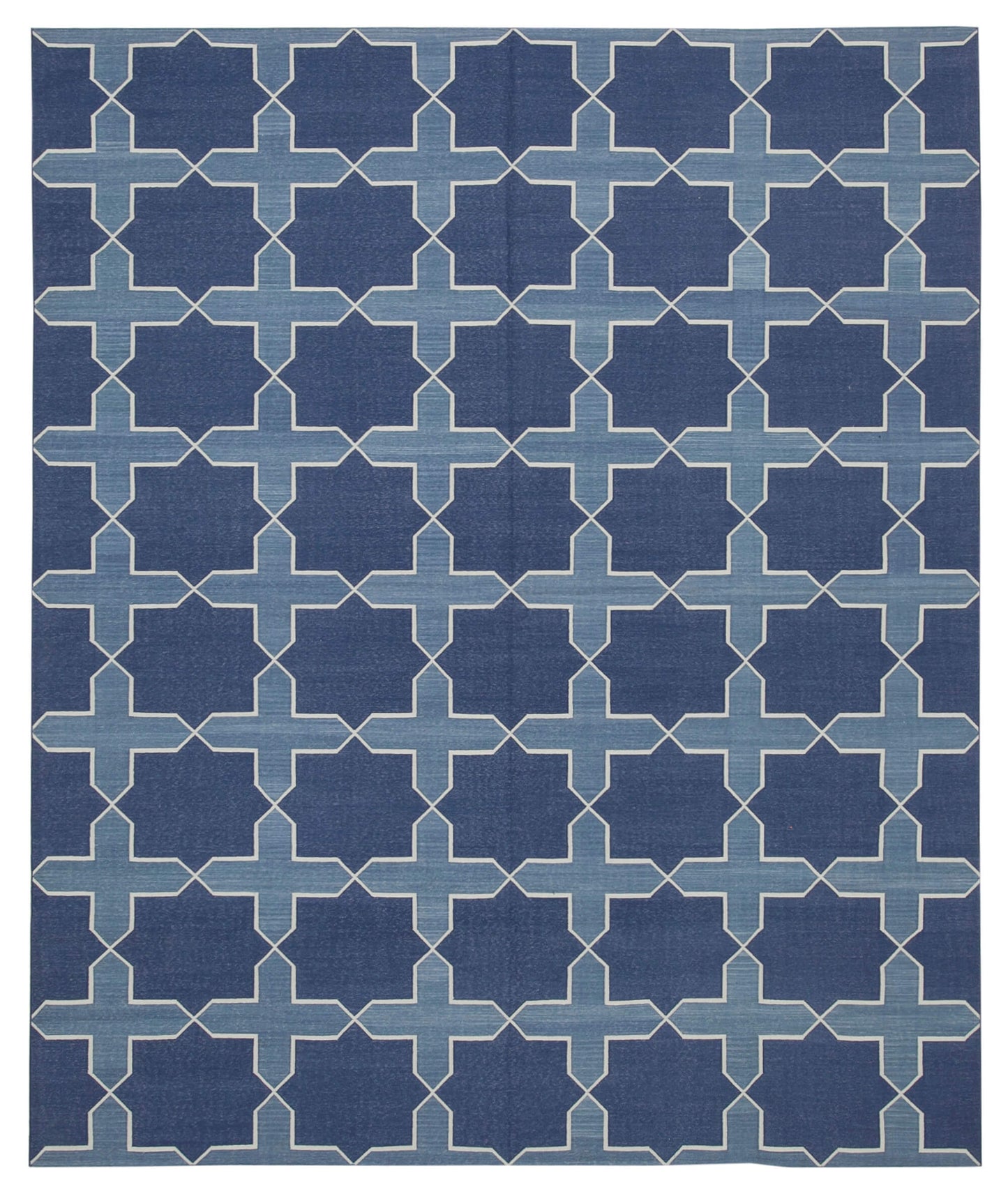 8x10 Blue Dhurrie Rug - 32639