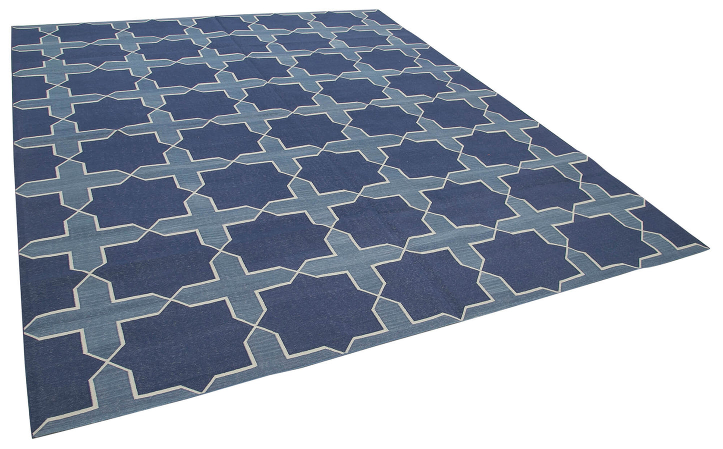 8x10 Blue Dhurrie Rug - 32639