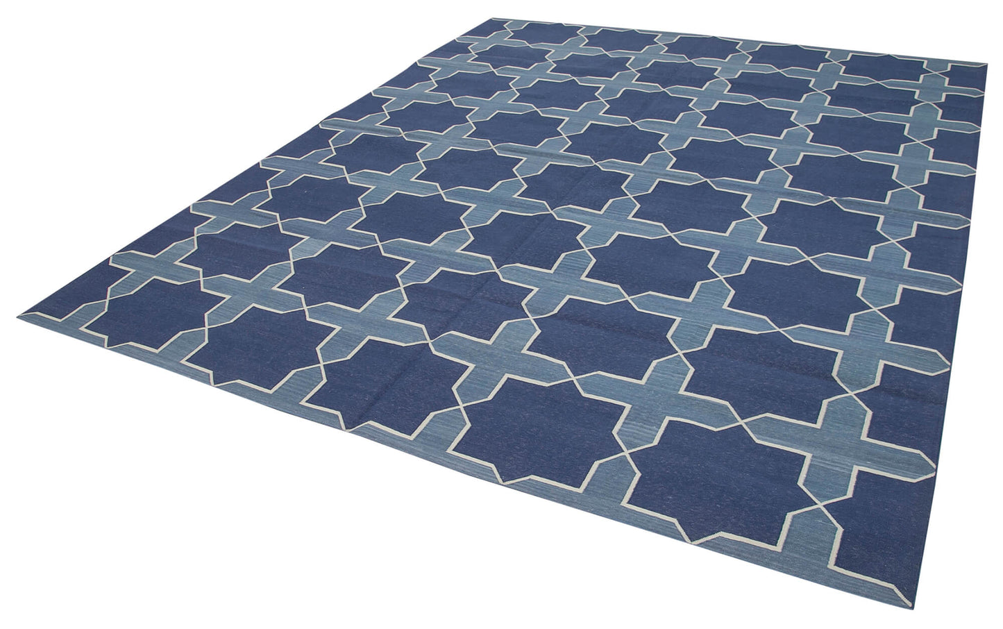 8x10 Blue Dhurrie Rug - 32639