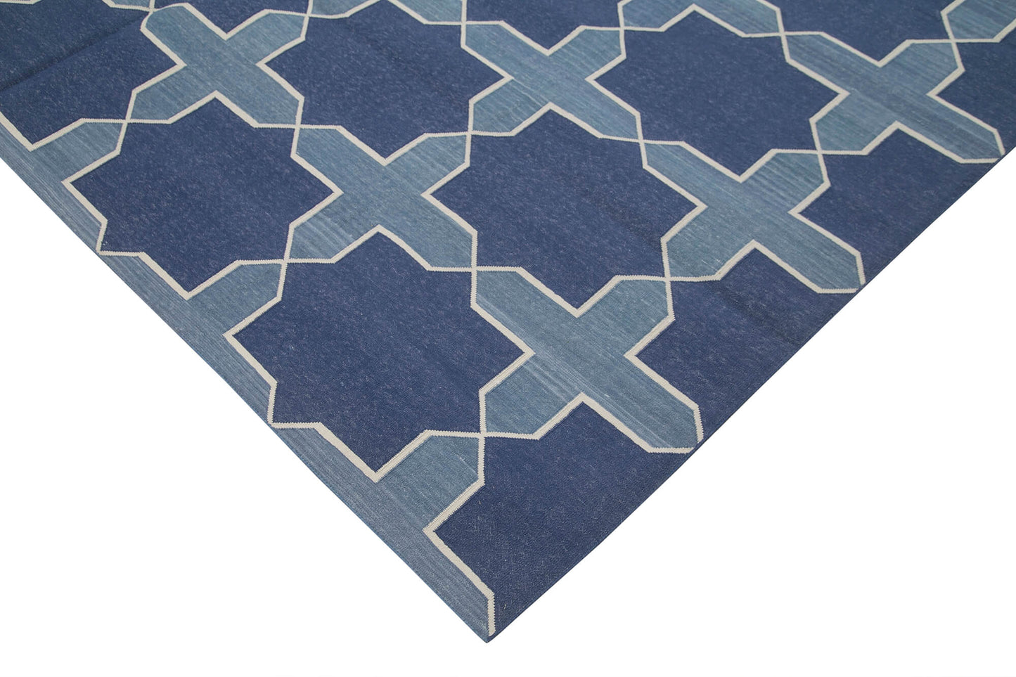 8x10 Blue Dhurrie Rug - 32639