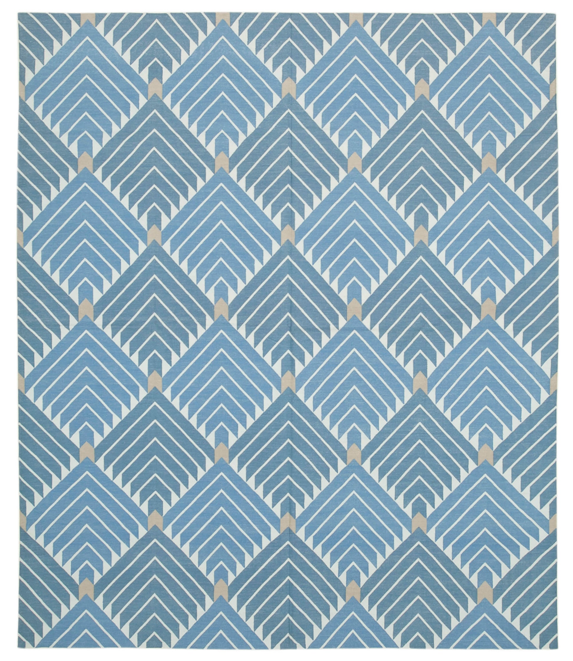 8x10 Blue Dhurrie Rug - 32642