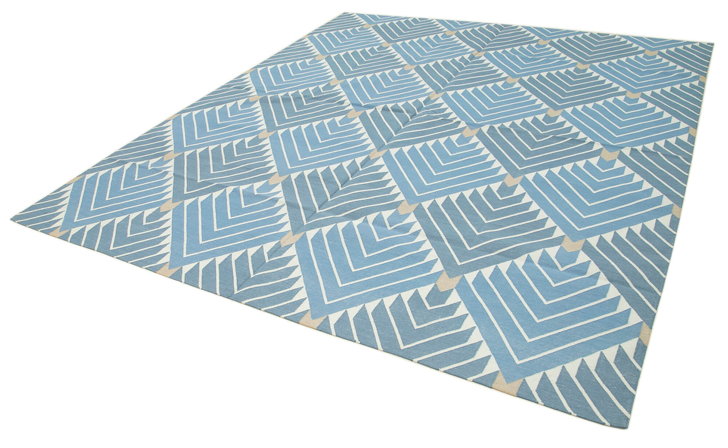 8x10 Blue Dhurrie Rug - 32642