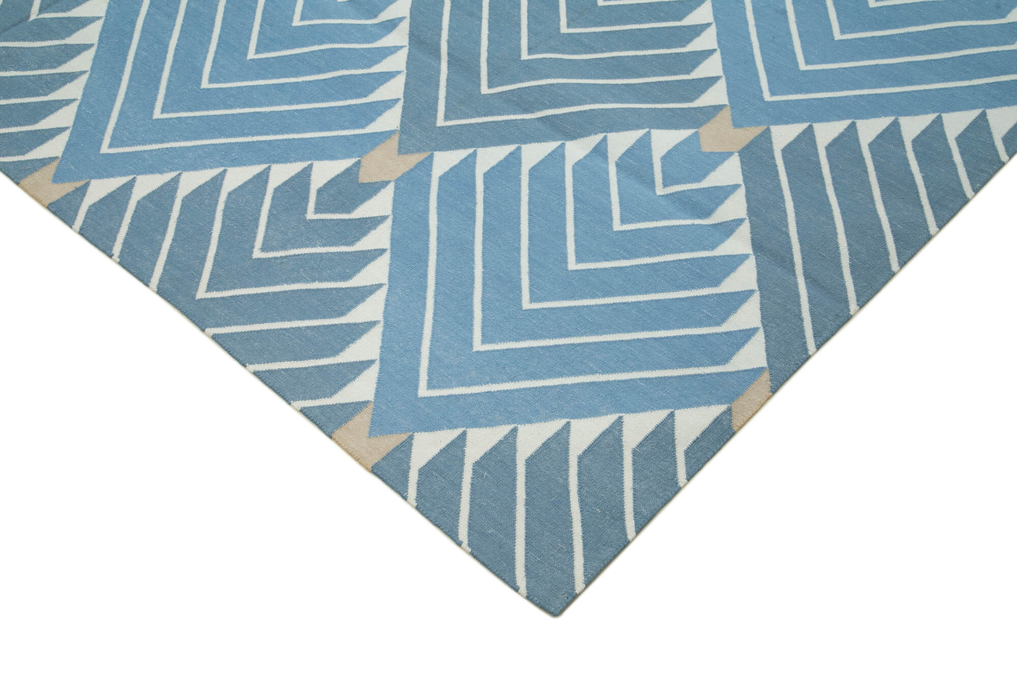 8x10 Blue Dhurrie Rug - 32642