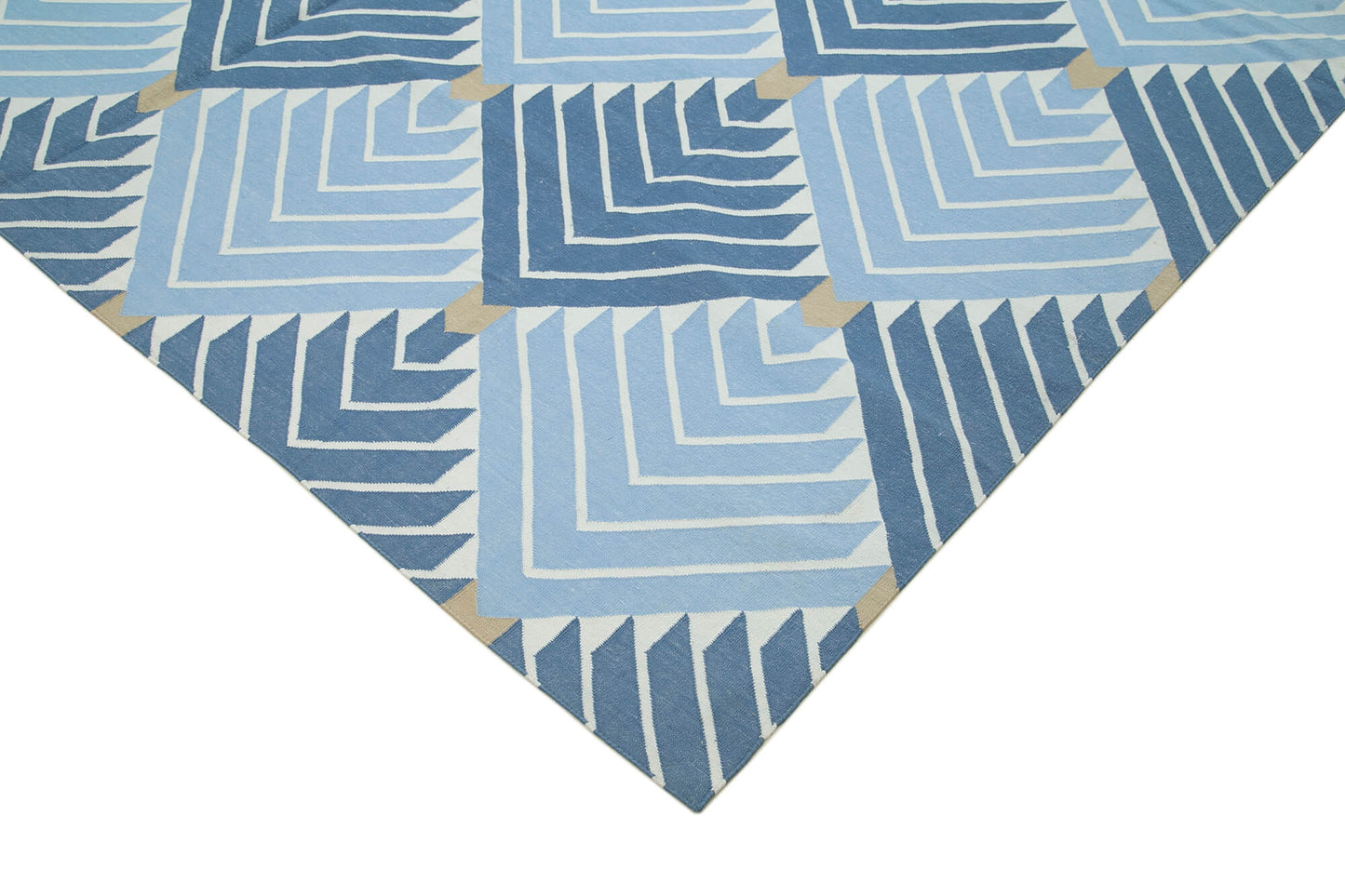 8x10 Blue Dhurrie Rug - 32643