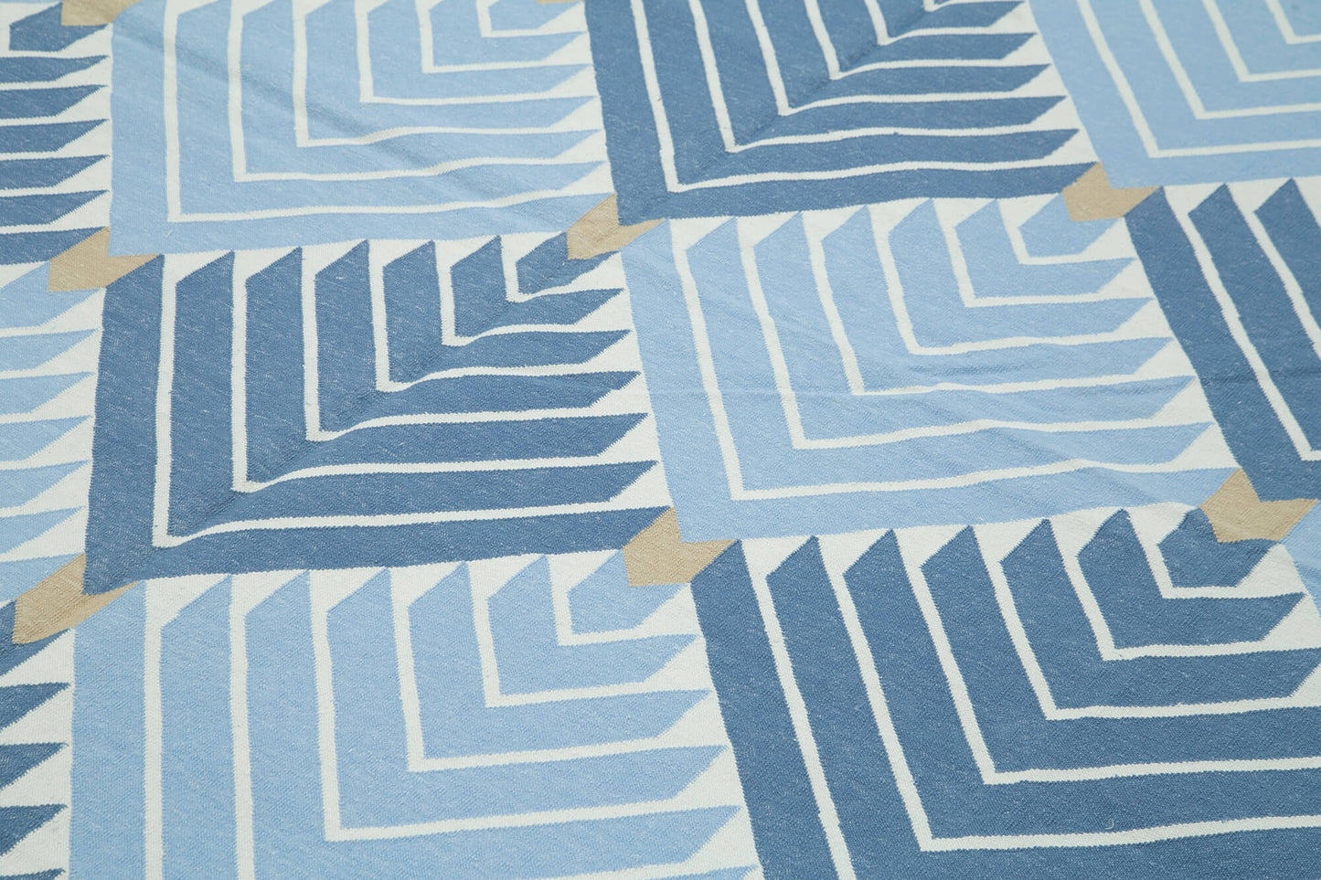 8x10 Blue Dhurrie Rug - 32643